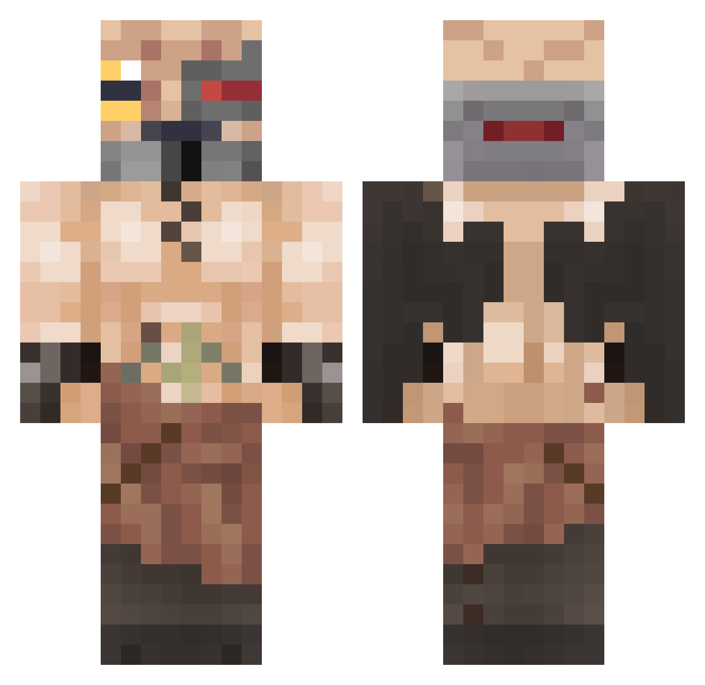 Zhyrgal Minecraft skin, front and back view