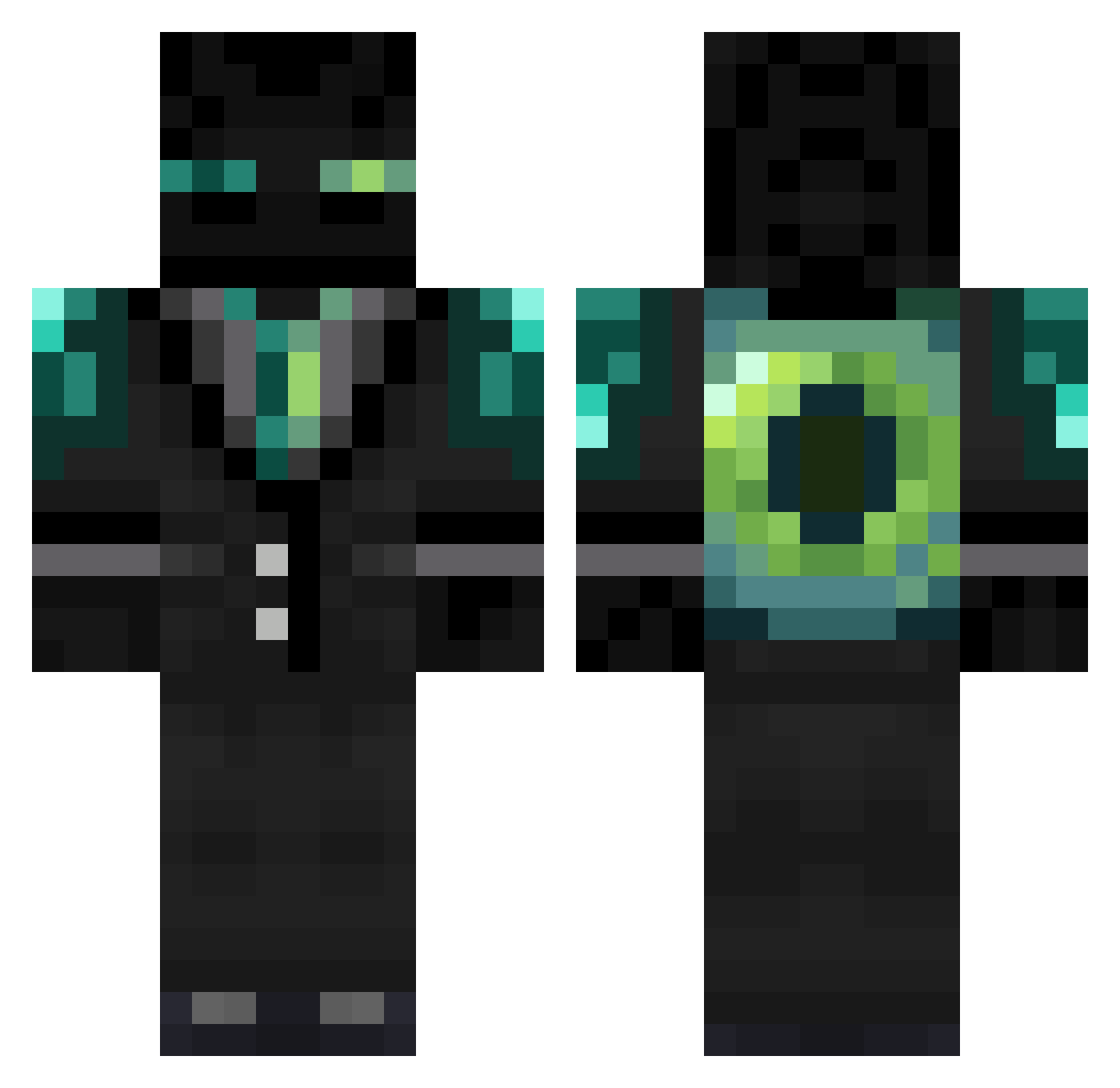 schnizel12344 Minecraft skin, front and back view