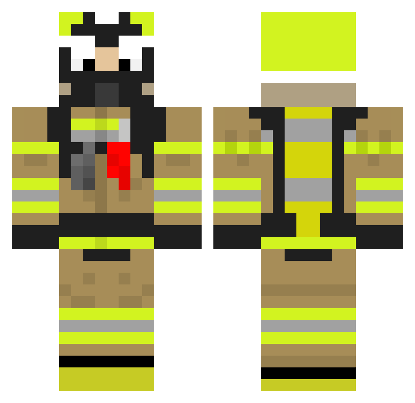 Scherzkoenig Minecraft skin, front and back view