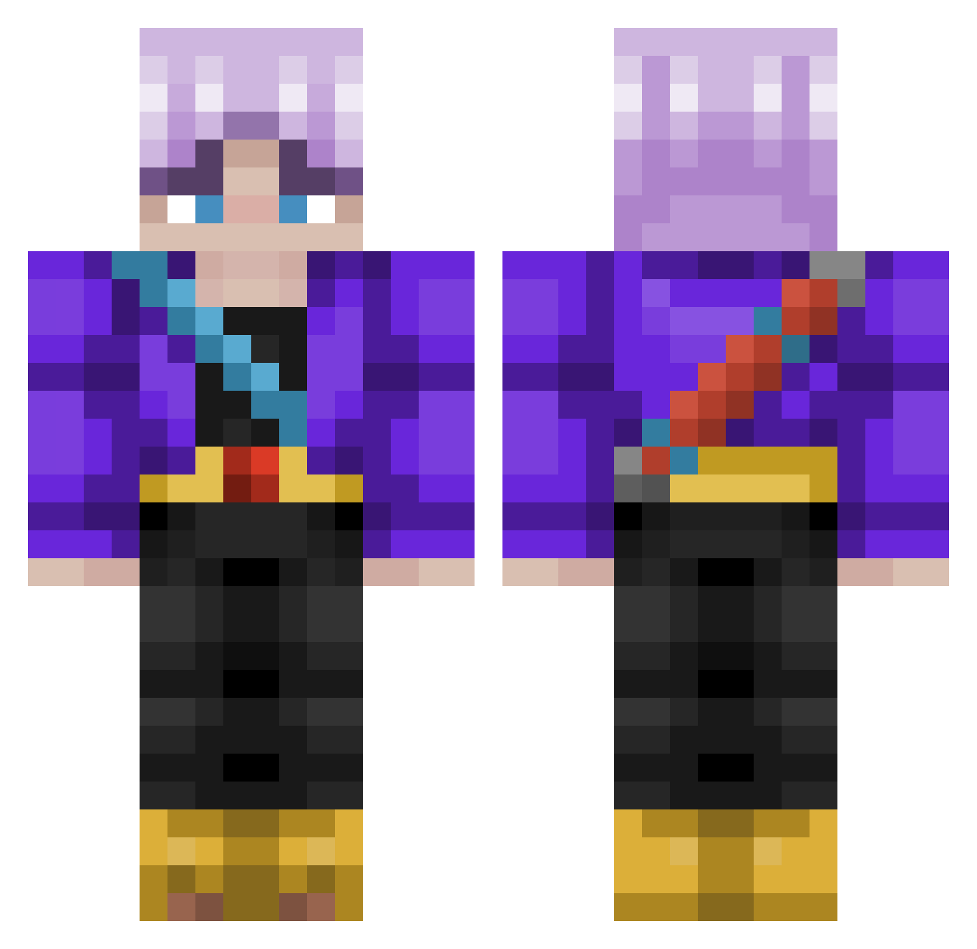 poiter69 Minecraft skin, front and back view
