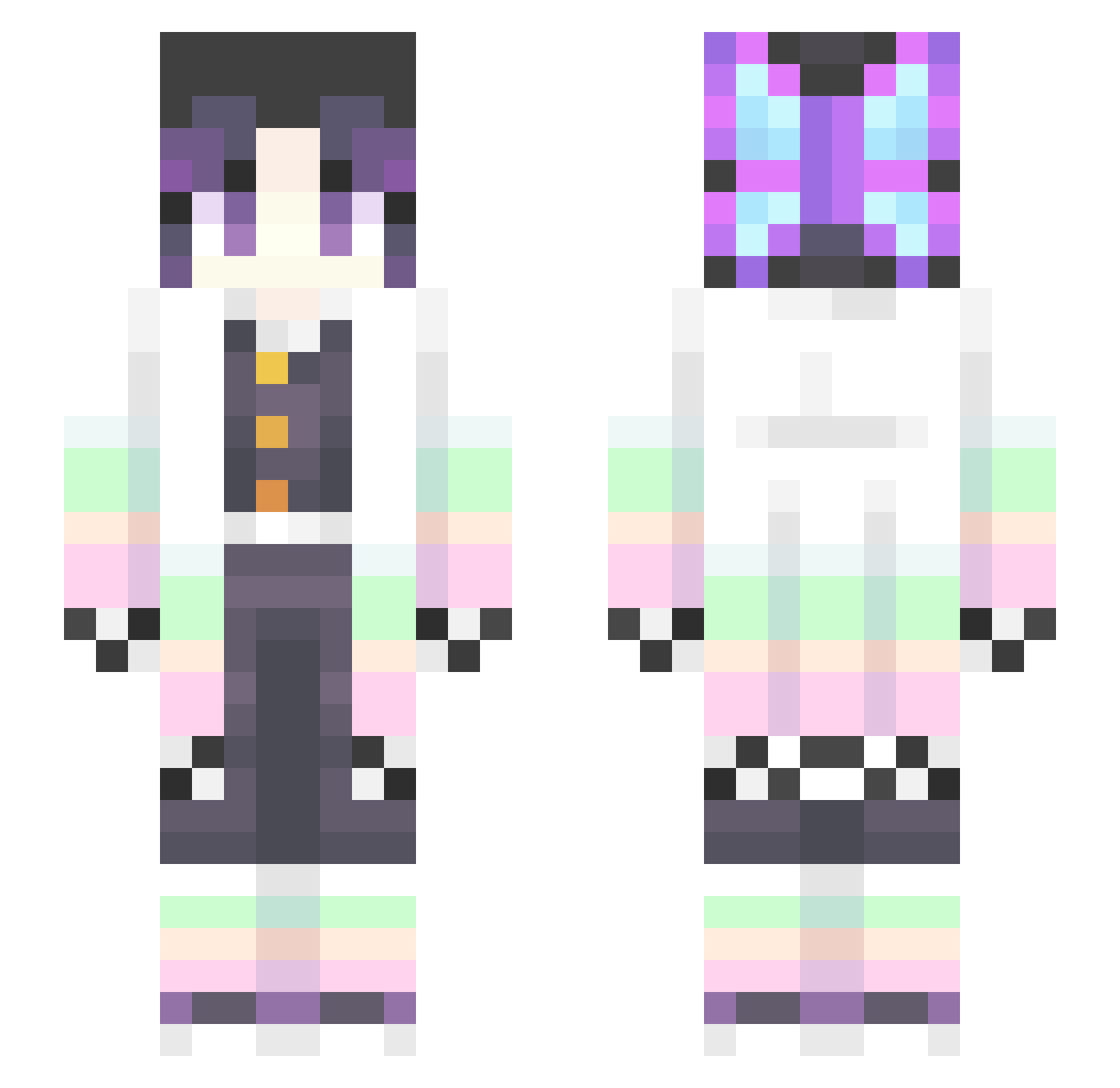 TiunaMaki Minecraft skin, front and back view