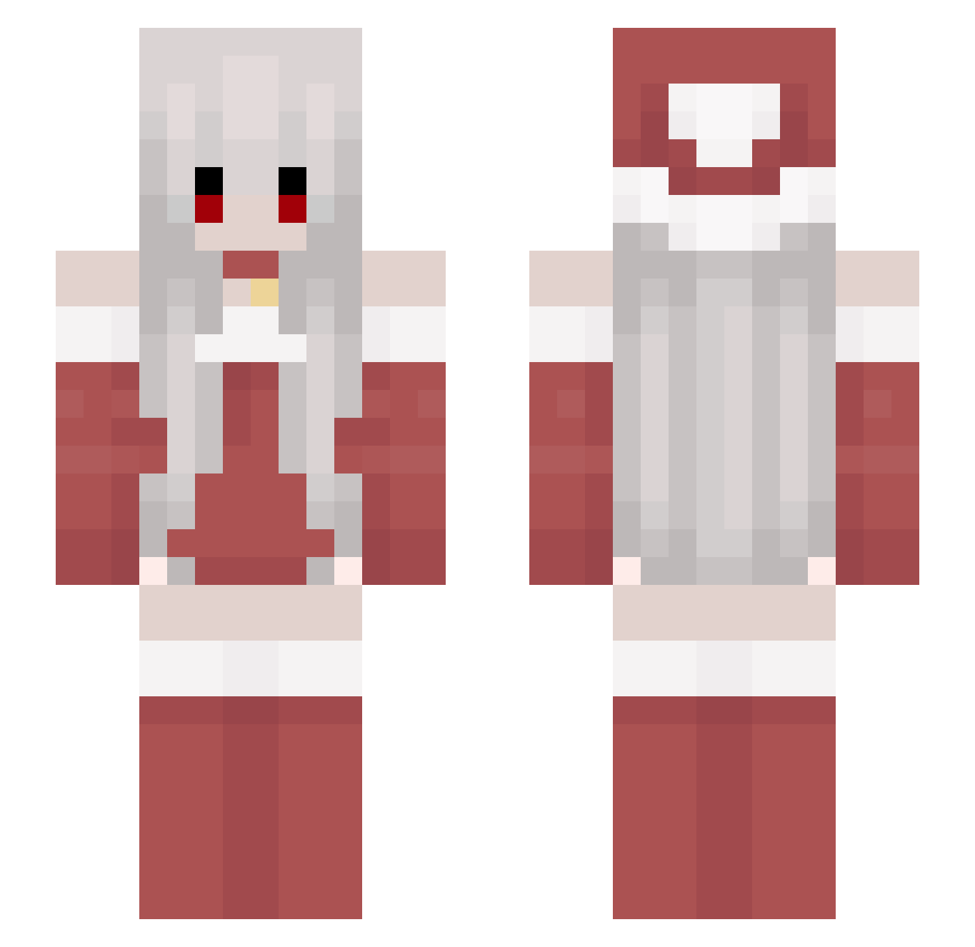 slepsan Minecraft skin, front and back view