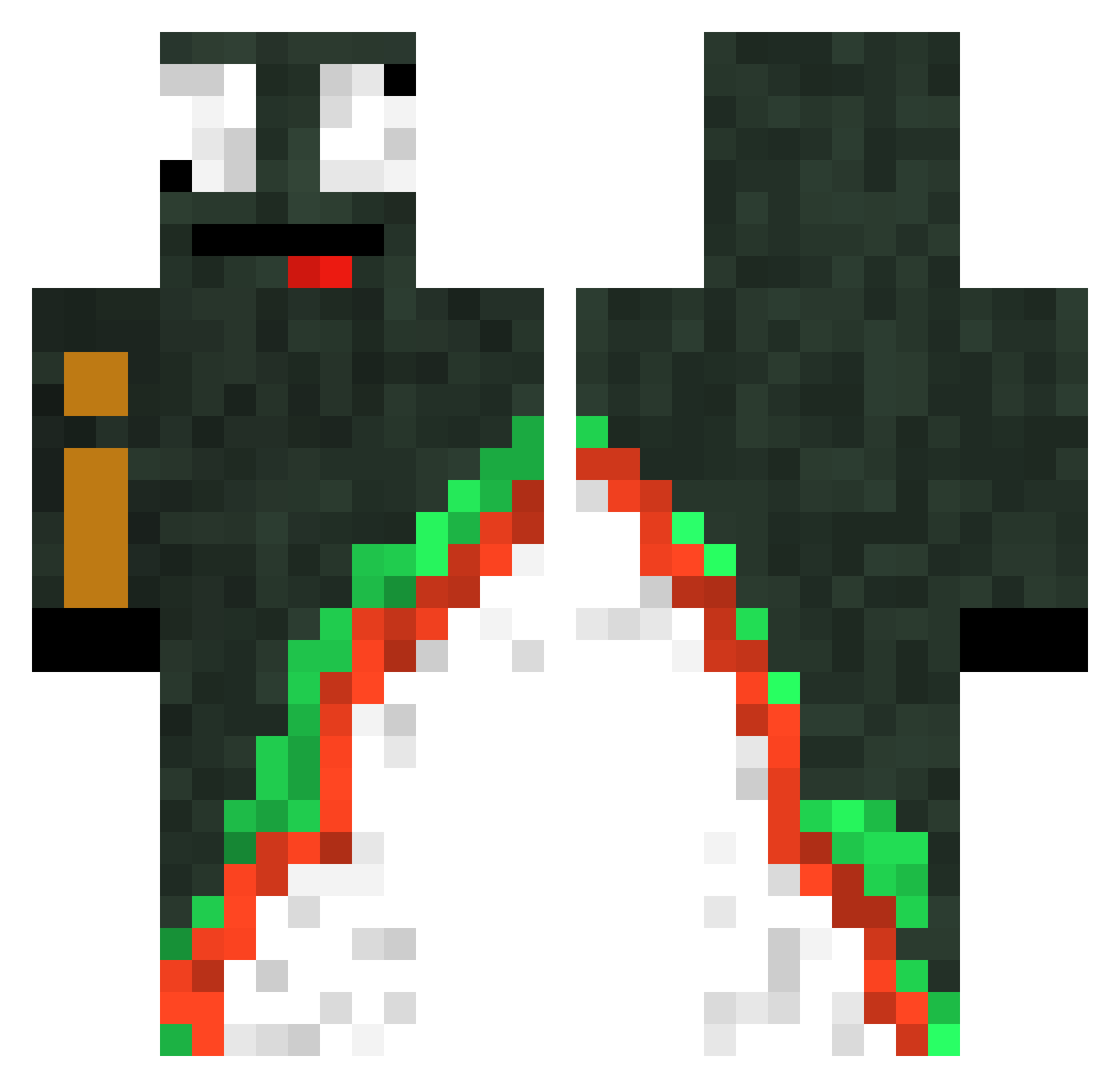 steevnn Minecraft skin, front and back view