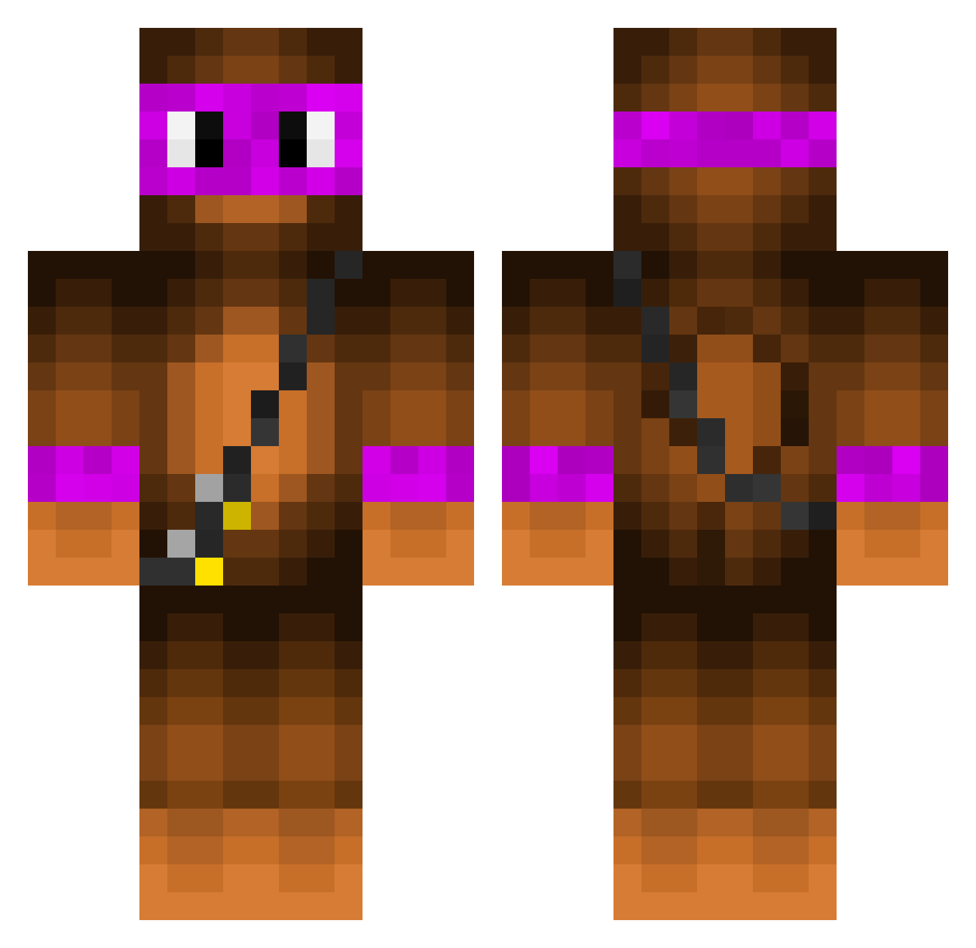 KoolKat290234 Minecraft skin, front and back view