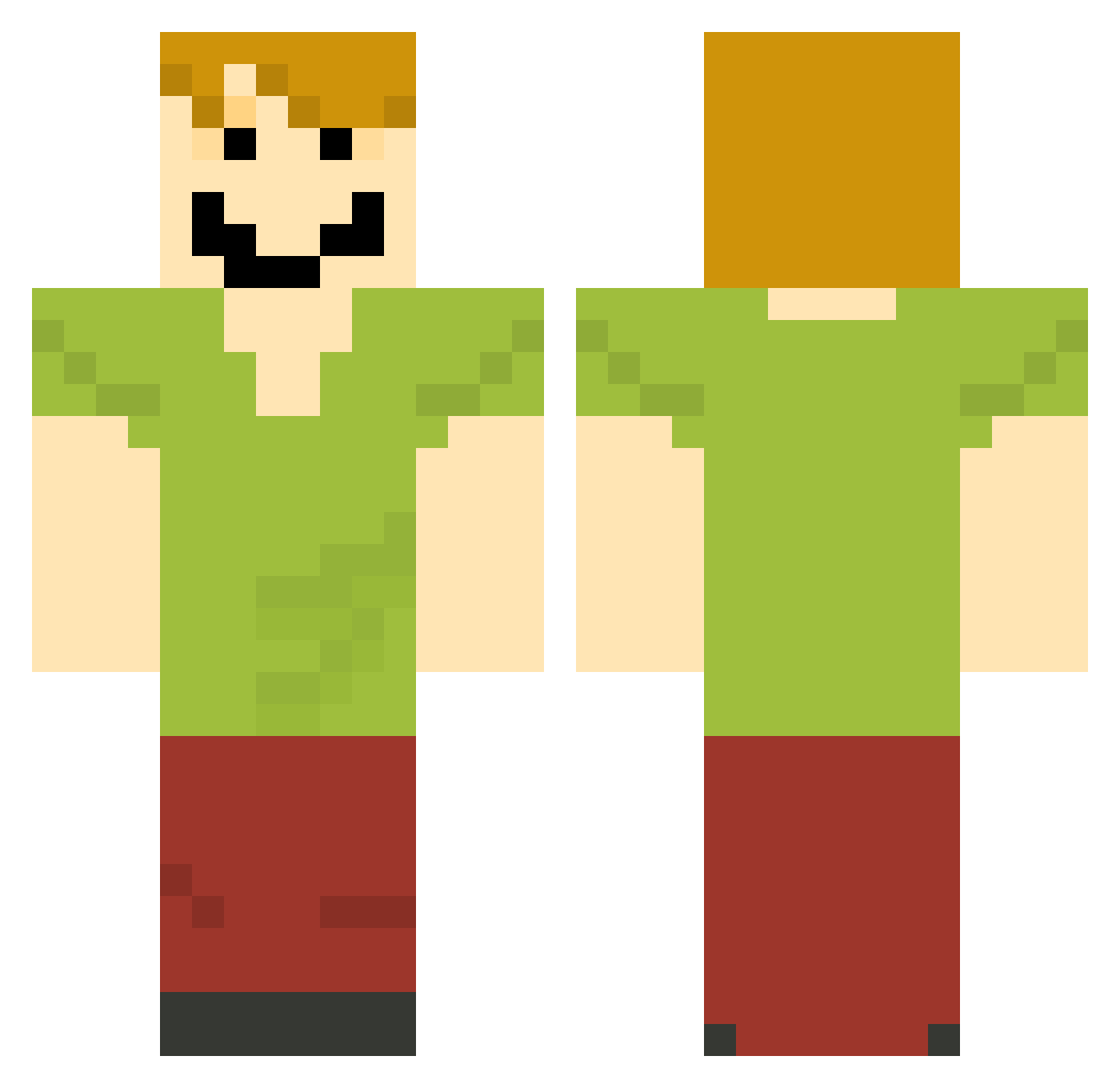 Gonzalentes Minecraft skin, front and back view