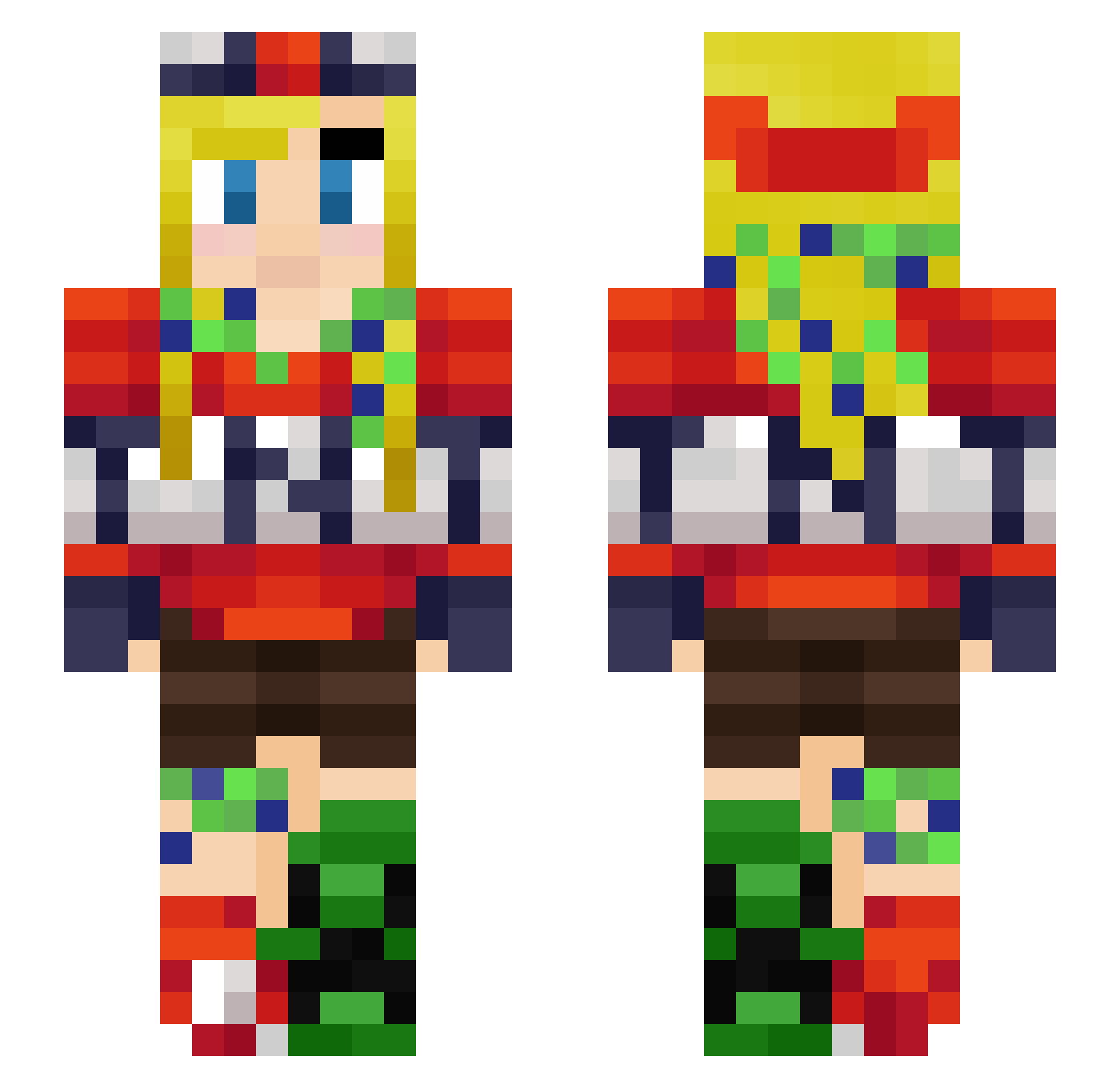 misit Minecraft skin, front and back view