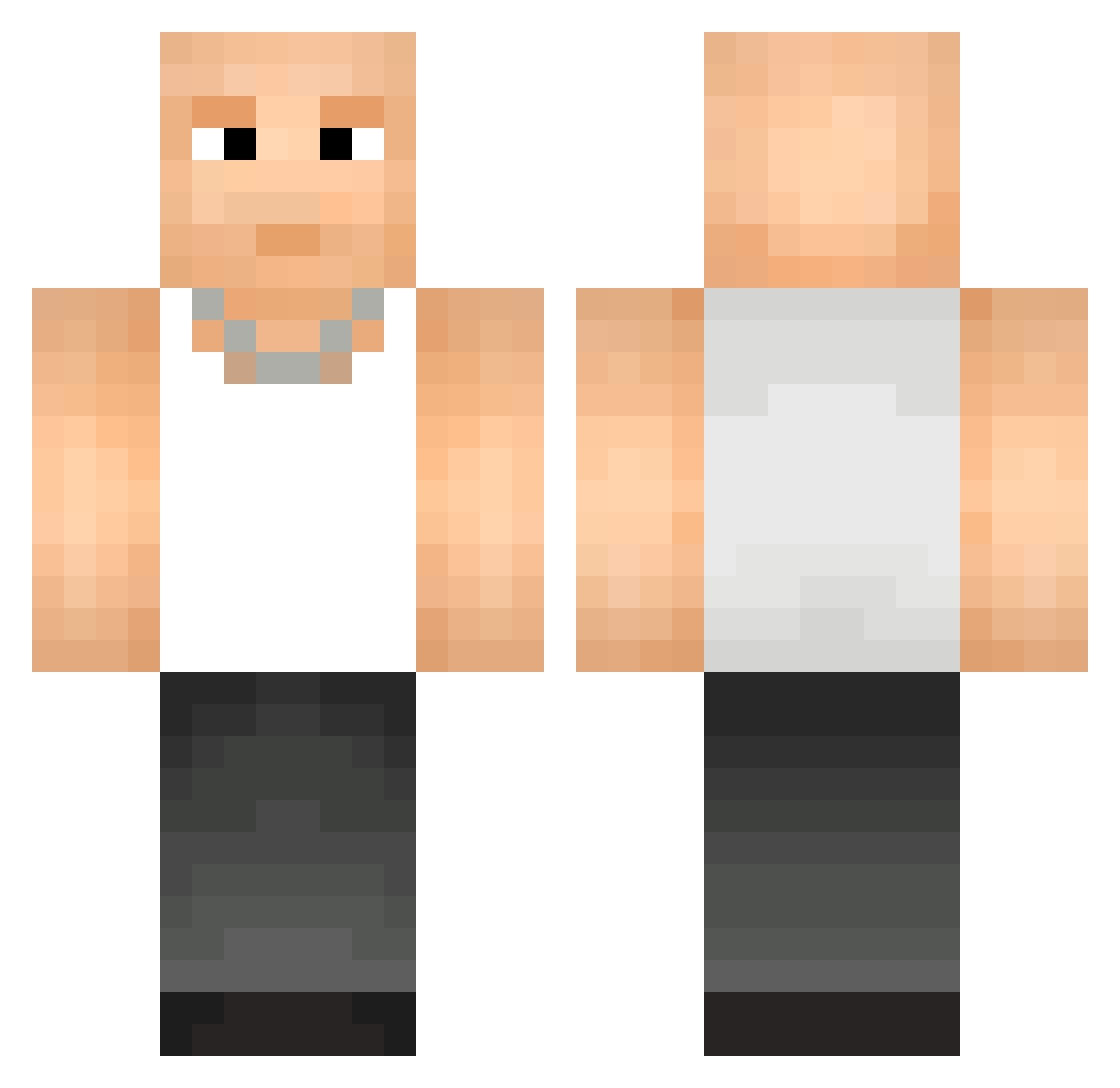 blazingfirefx Minecraft skin, front and back view