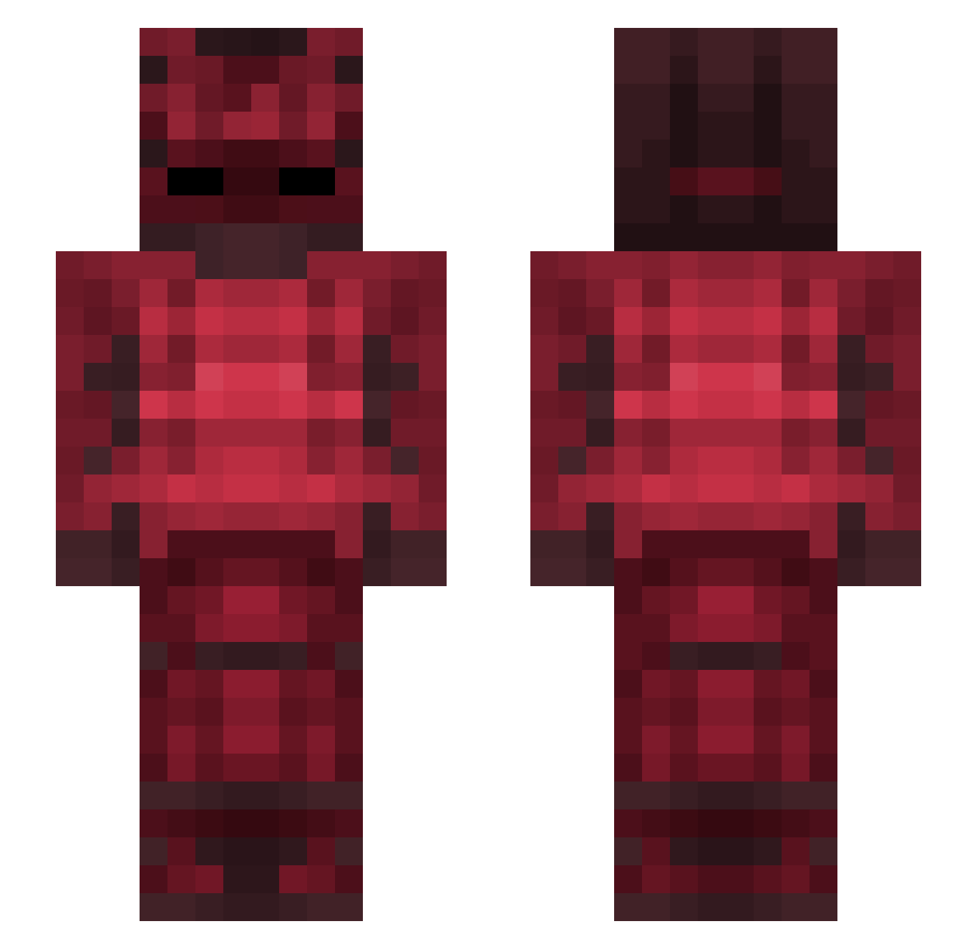 xZqp Minecraft skin, front and back view