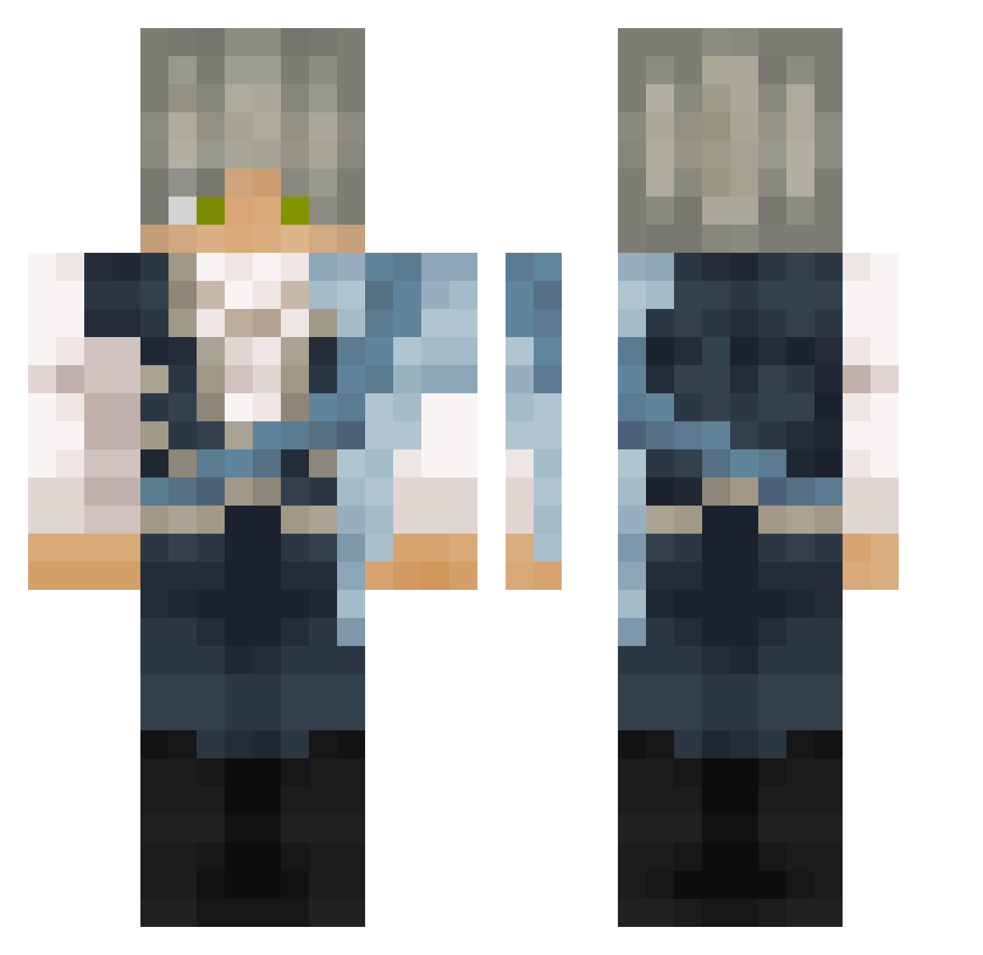 Laufey_faan Minecraft skin, front and back view