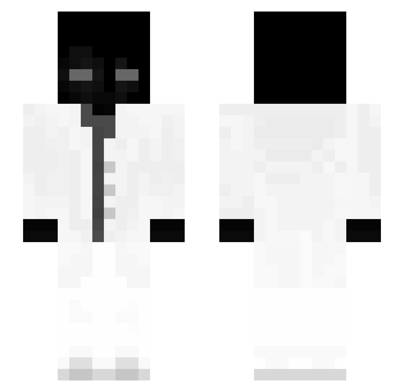 flawent Minecraft skin, front and back view