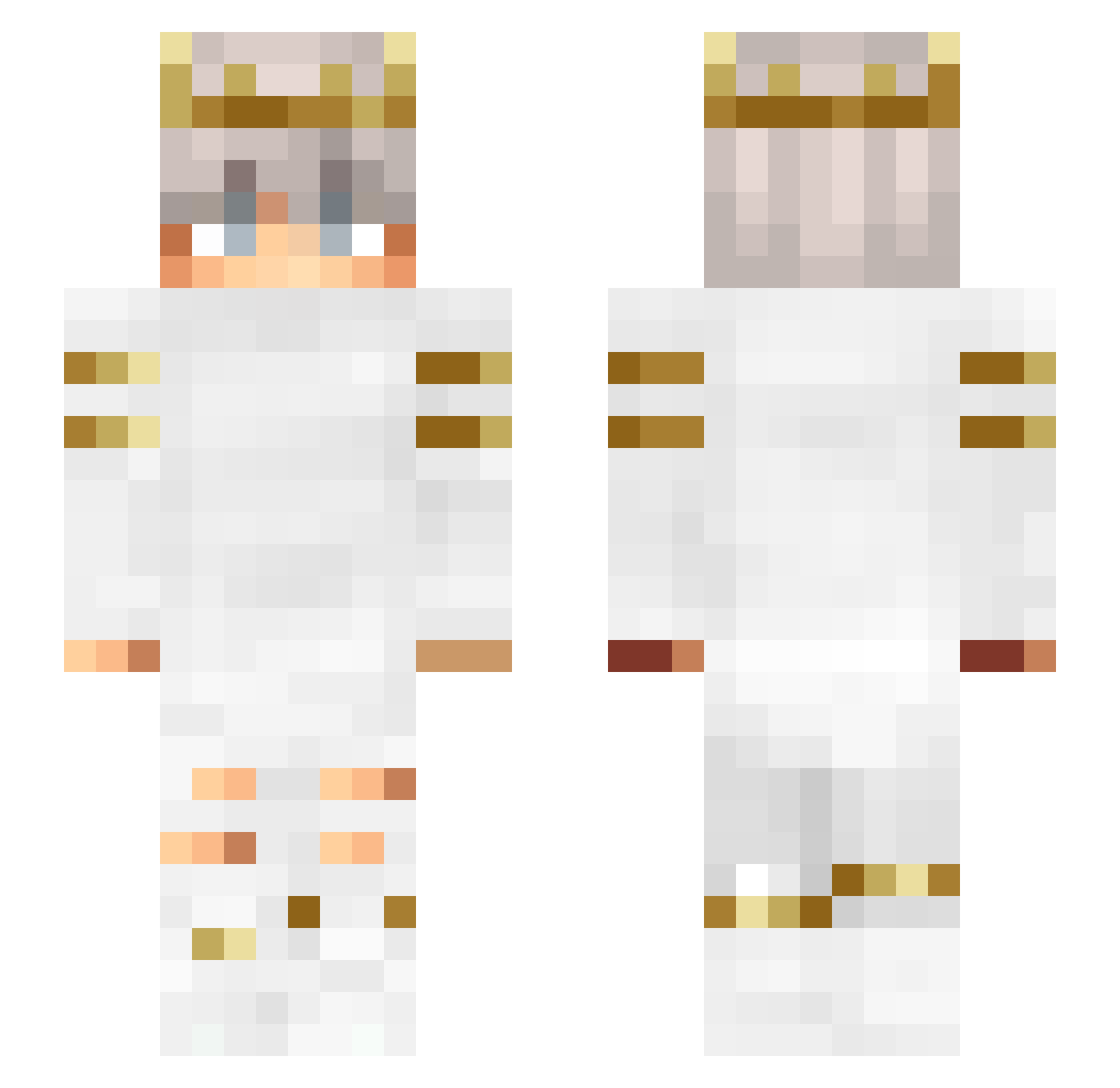 3robin Minecraft skin, front and back view