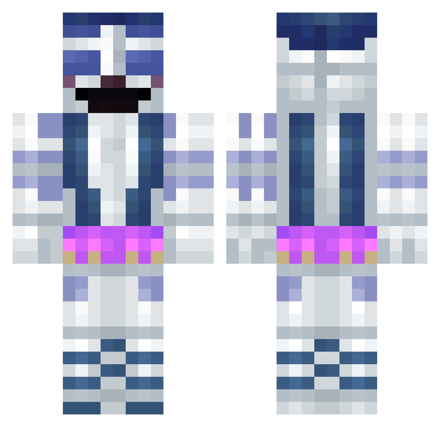 Ehss_ Minecraft skin, front and back view