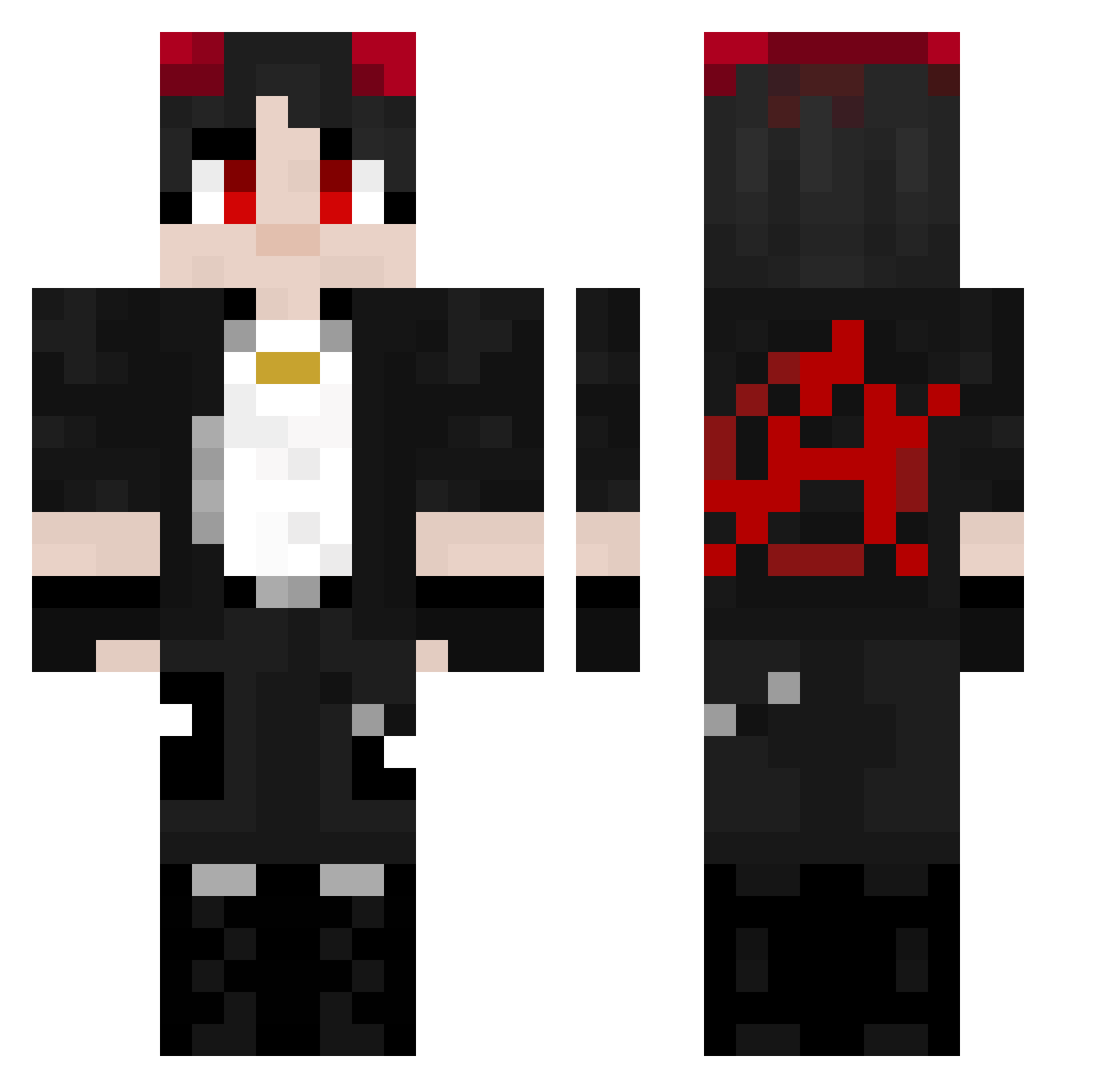 PrimoLucho Minecraft skin, front and back view