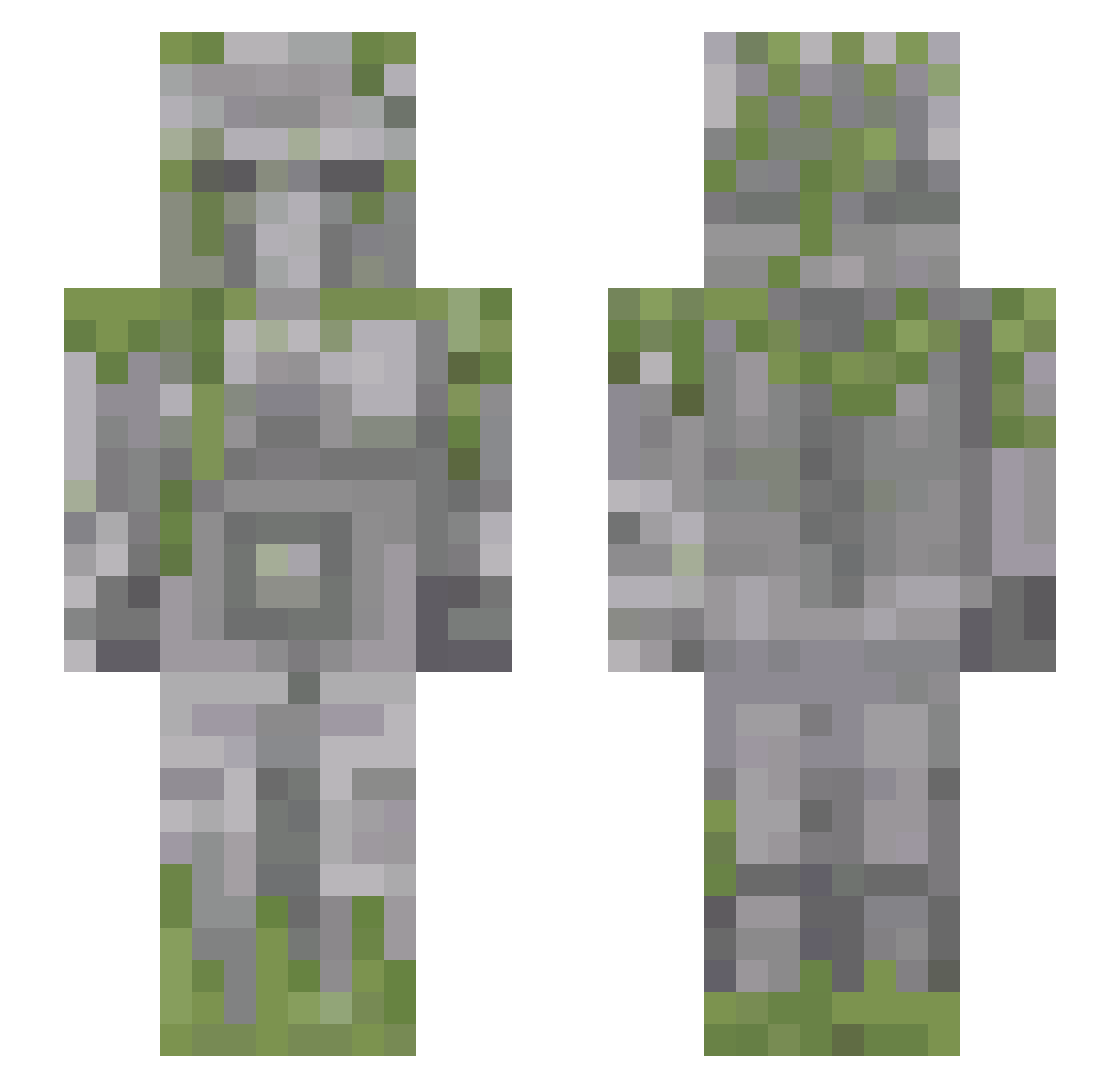 Fischknusperli10 Minecraft skin, front and back view