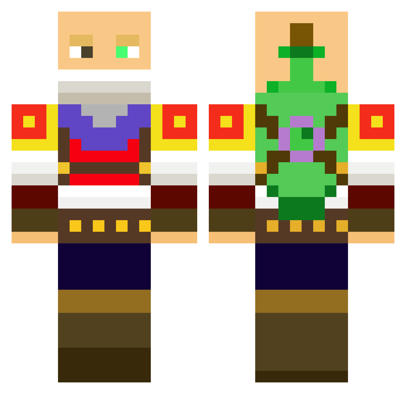 ilogistics Minecraft skin, front and back view