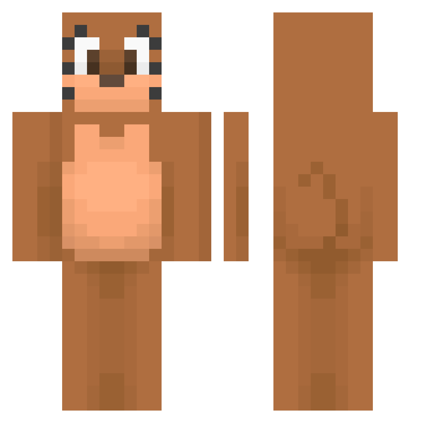neck2 Minecraft skin, front and back view