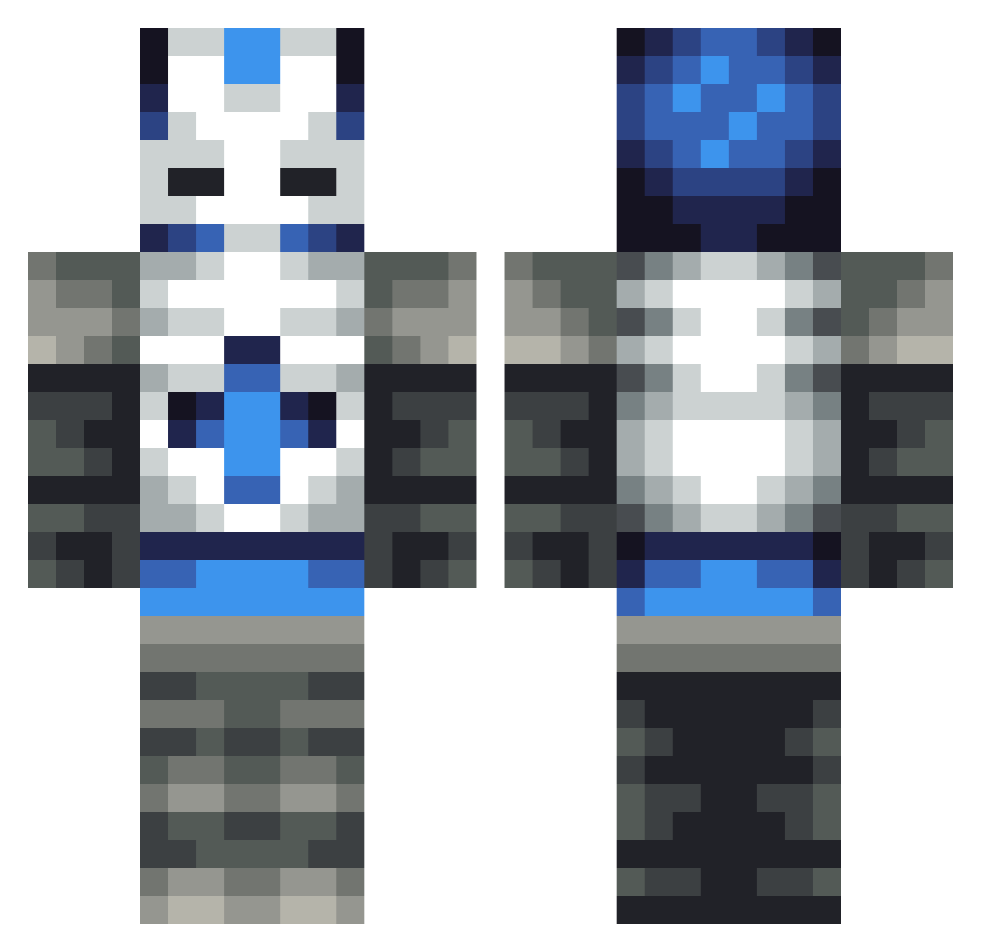sunblade777 Minecraft skin, front and back view