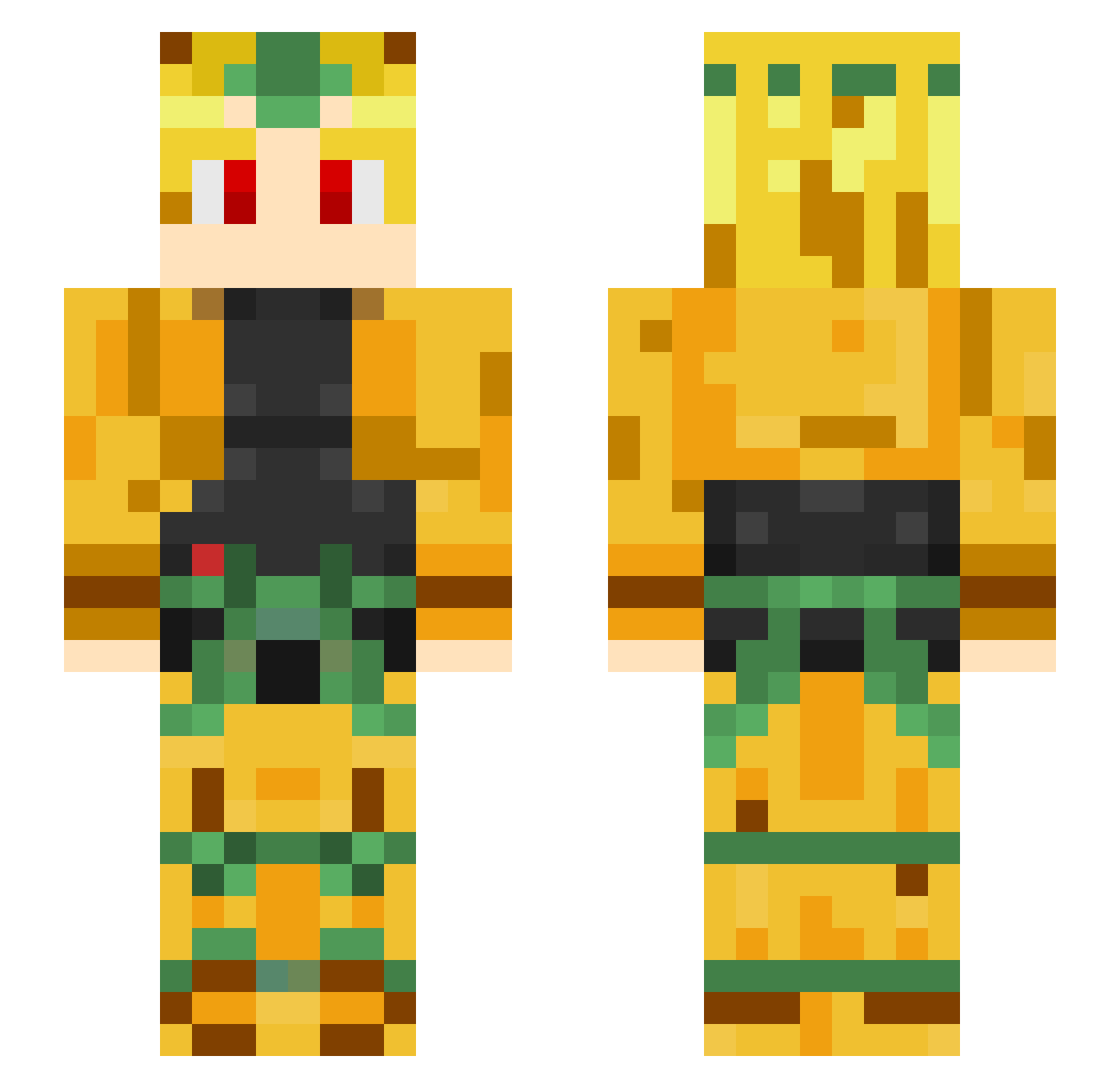 KissShot__ Minecraft skin, front and back view