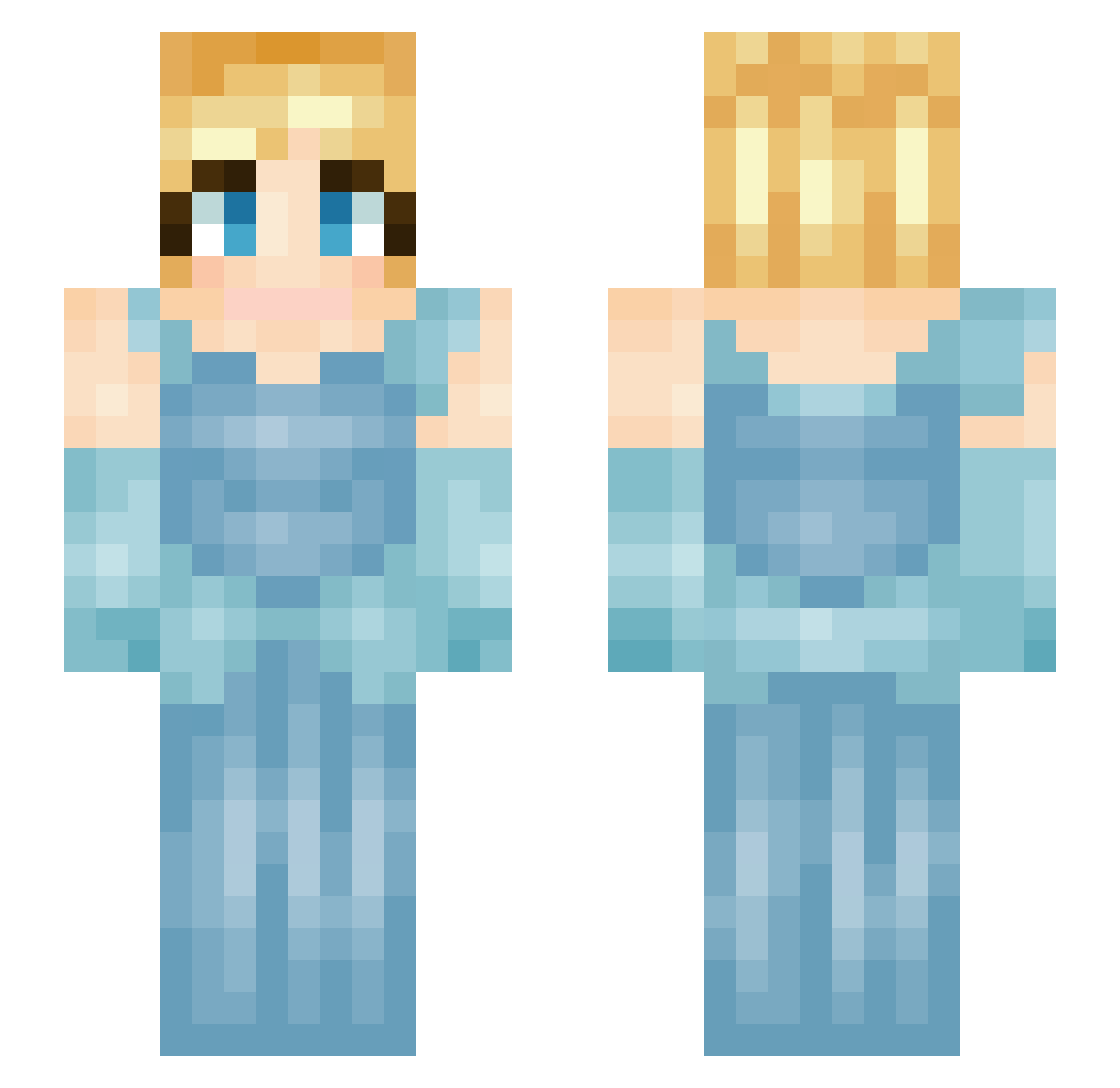 Little_Gewitt Minecraft skin, front and back view