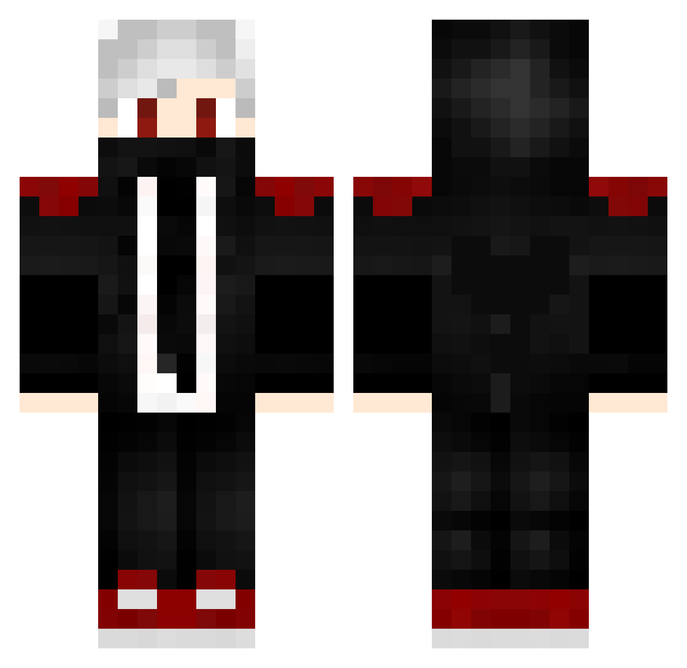 SillyKarma Minecraft skin, front and back view