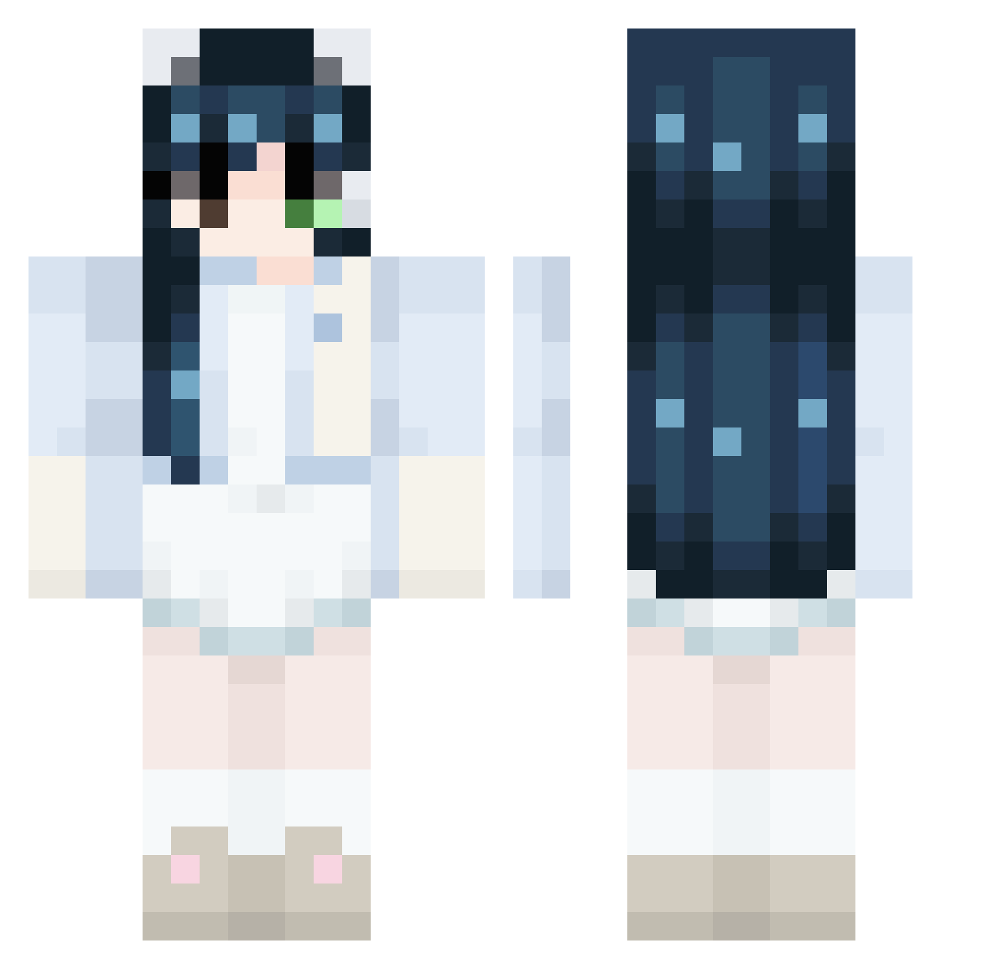 NitryBoy Minecraft skin, front and back view
