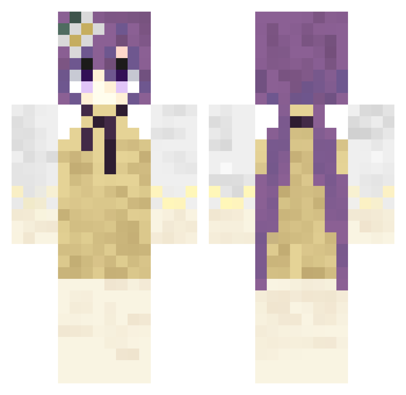 ycydnb66 Minecraft skin, front and back view