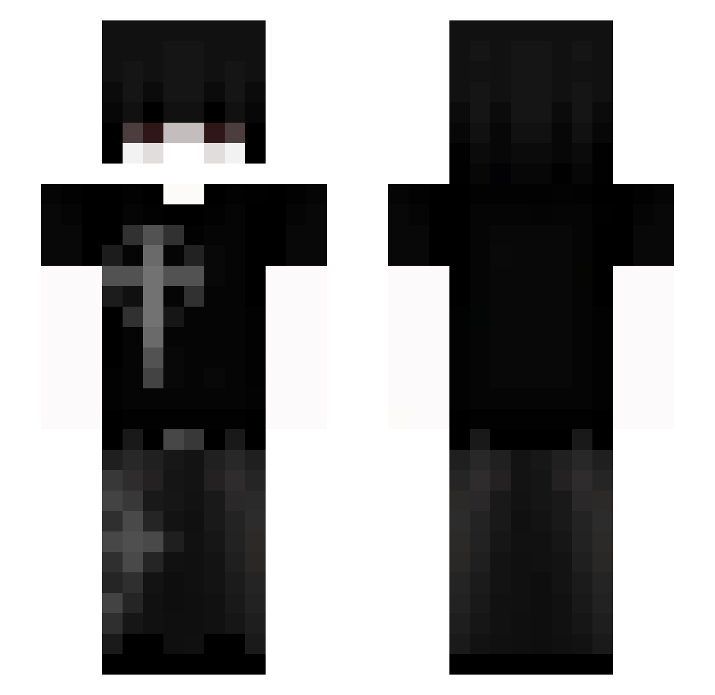 9bearr Minecraft skin, front and back view