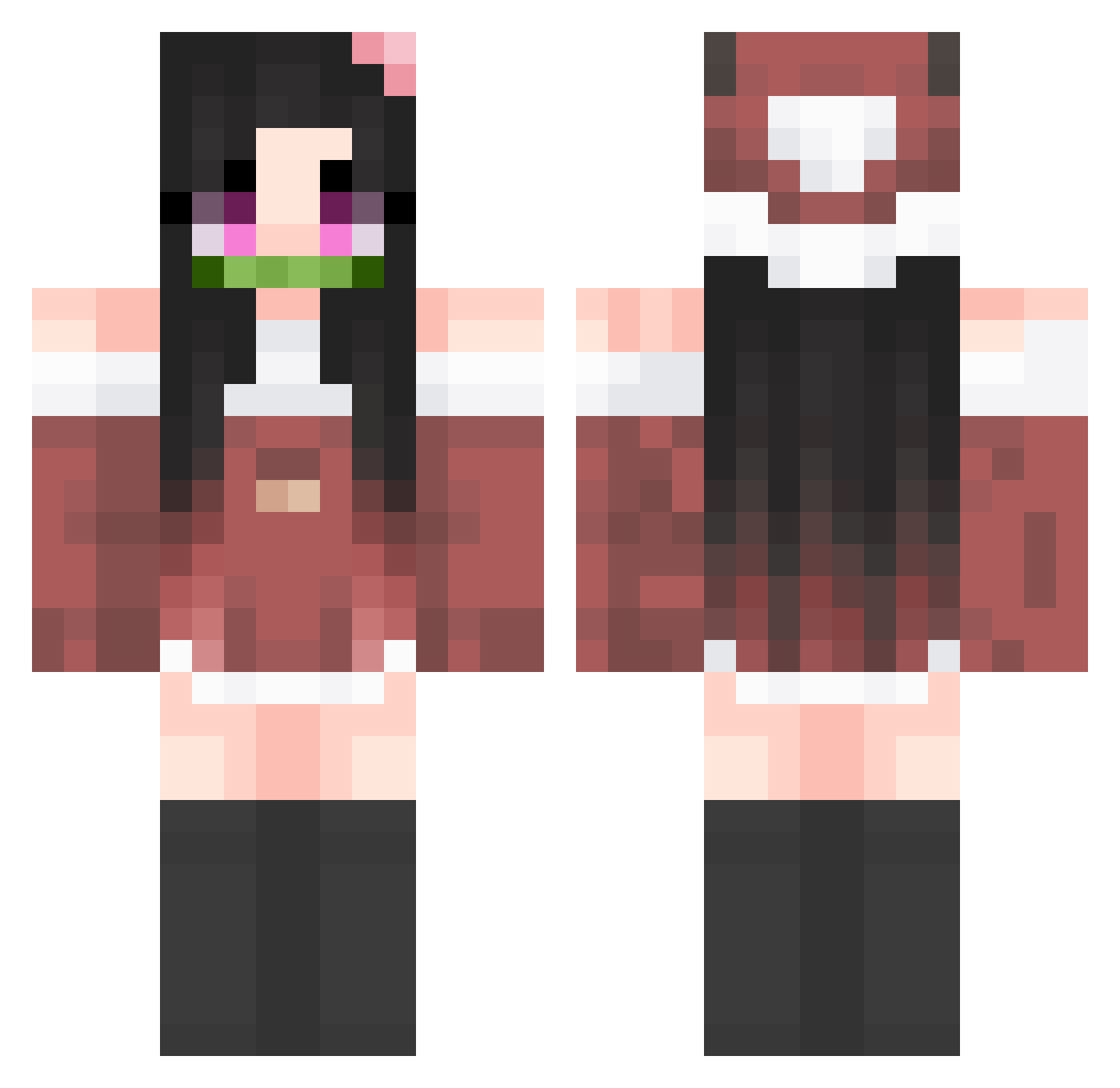 amie1221 Minecraft skin, front and back view