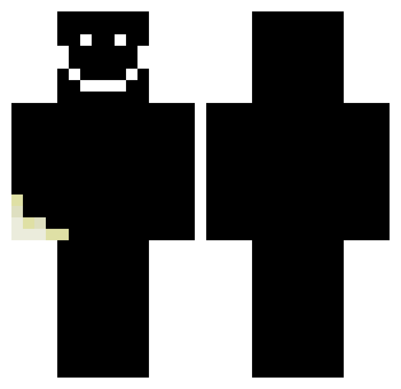 ShadowRexy Minecraft skin, front and back view