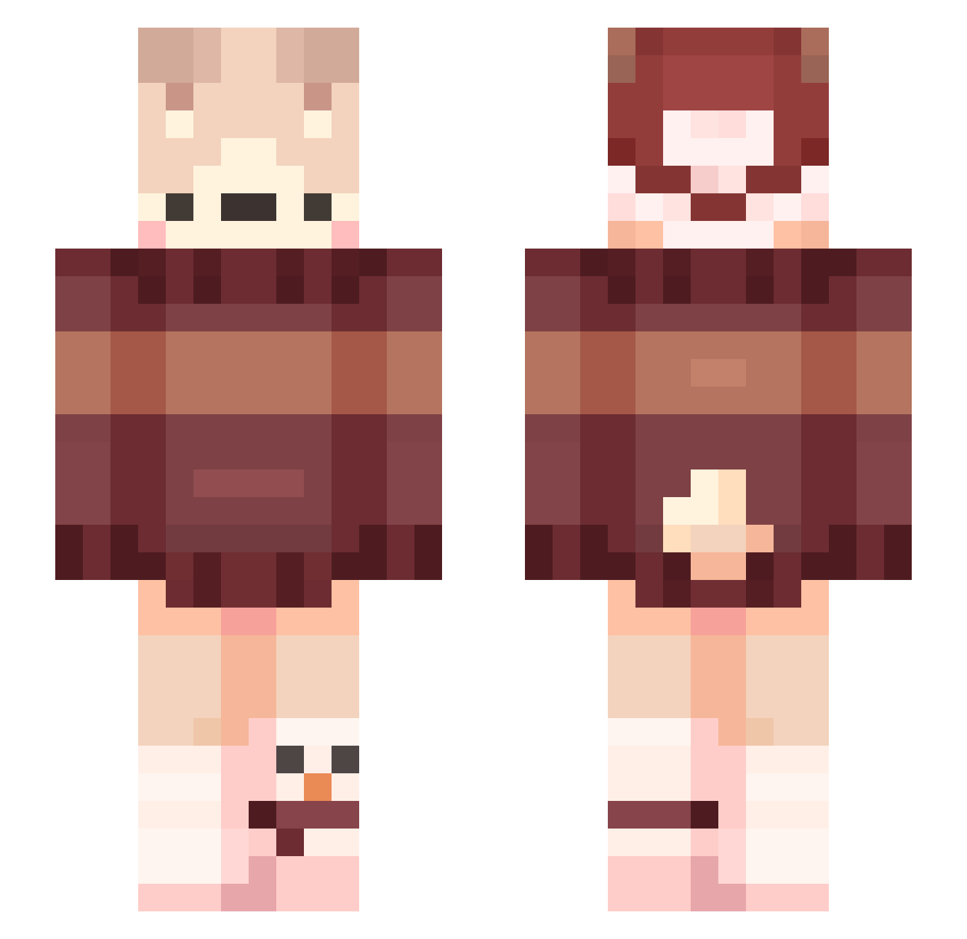 FennekaBy02 Minecraft skin, front and back view