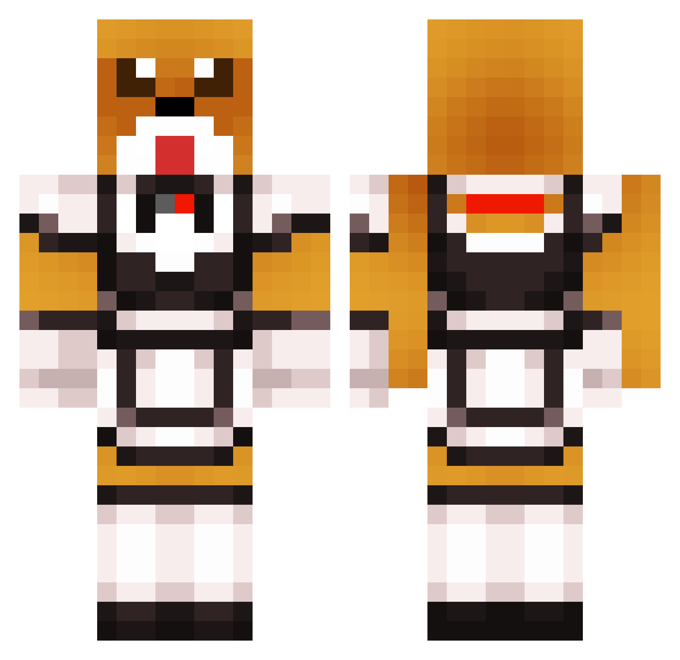 TaromaruYuki Minecraft skin, front and back view
