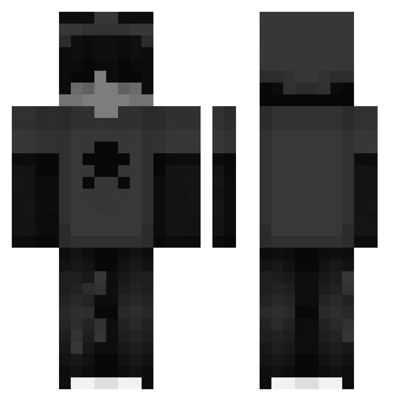 _Hayako_ Minecraft skin, front and back view