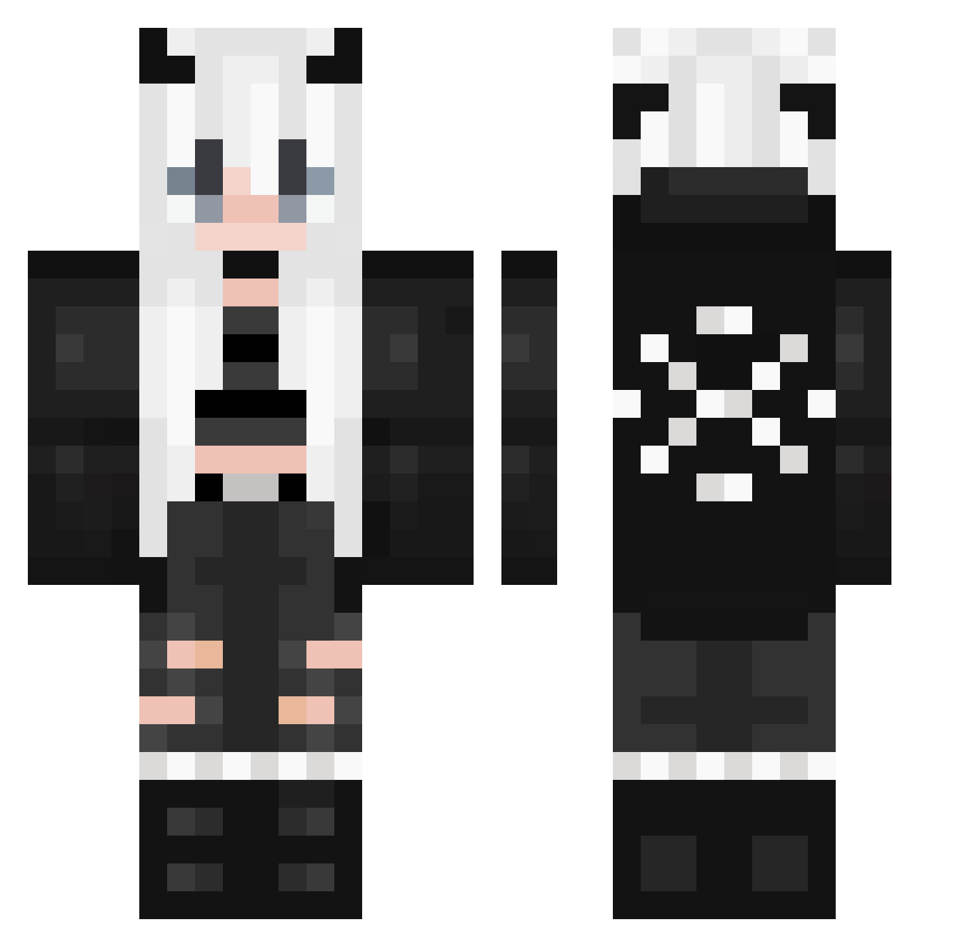 Tiputii Minecraft skin, front and back view