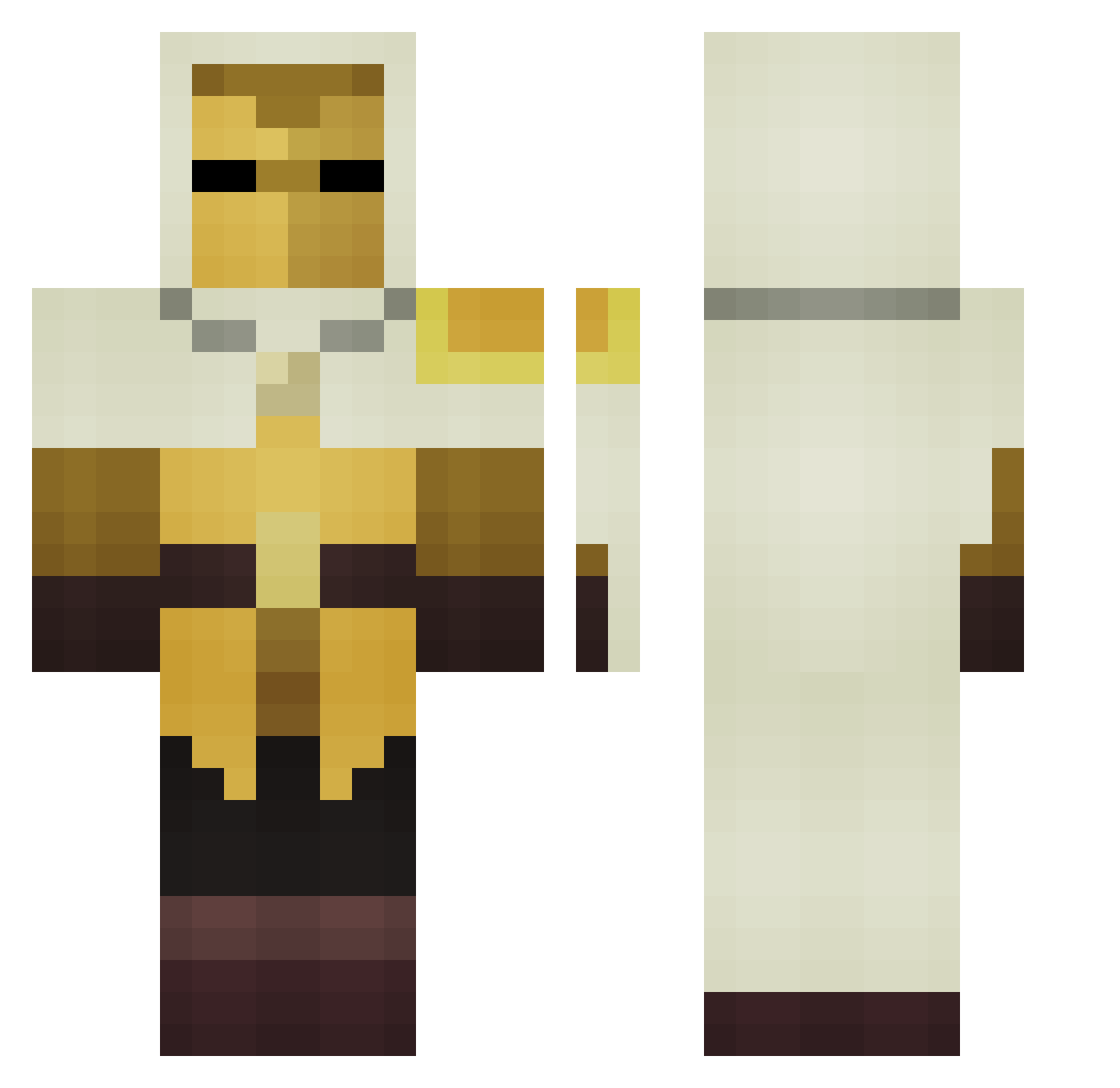 Raz7965 Minecraft skin, front and back view
