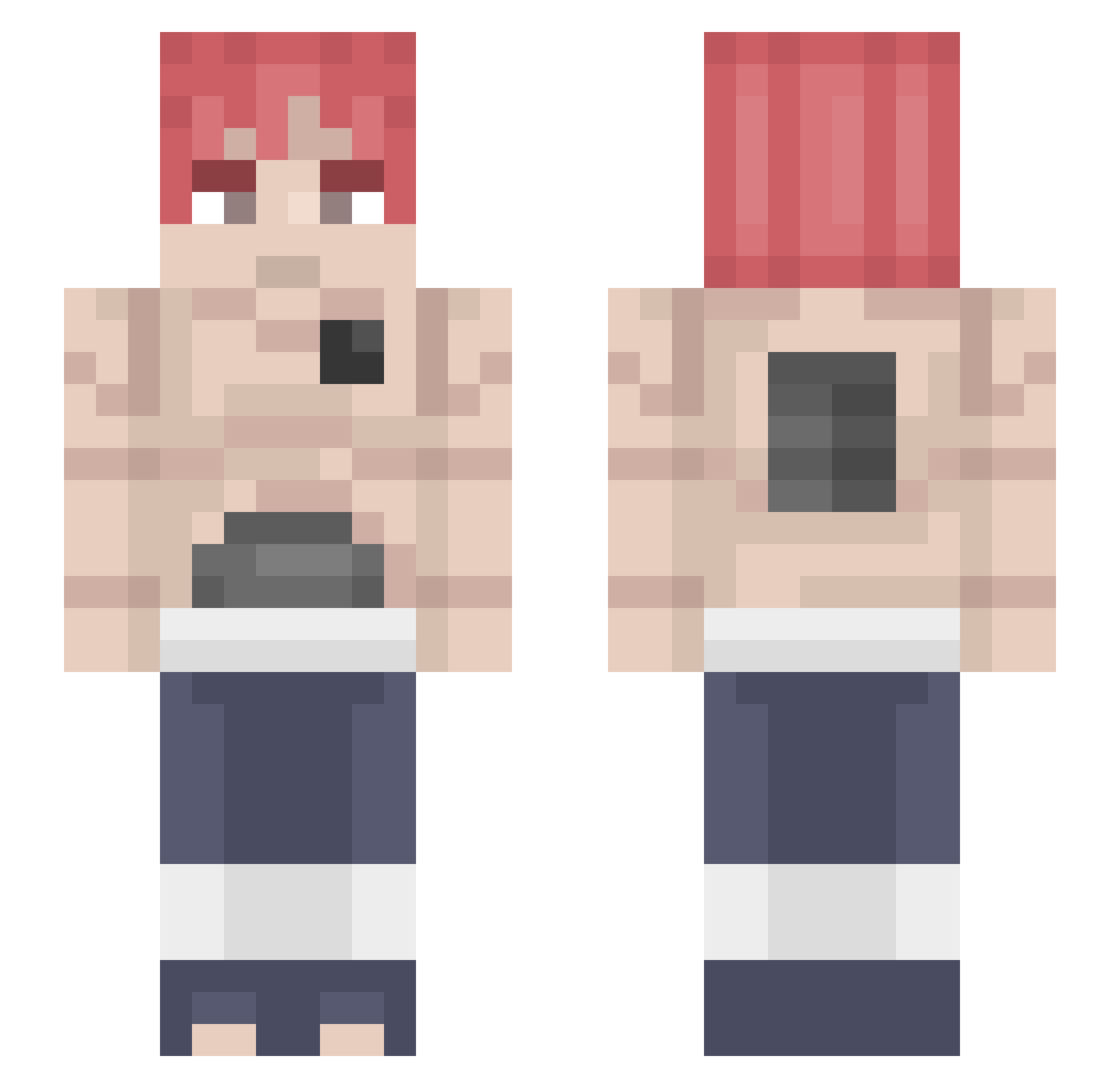 BRShadowGuy Minecraft skin, front and back view