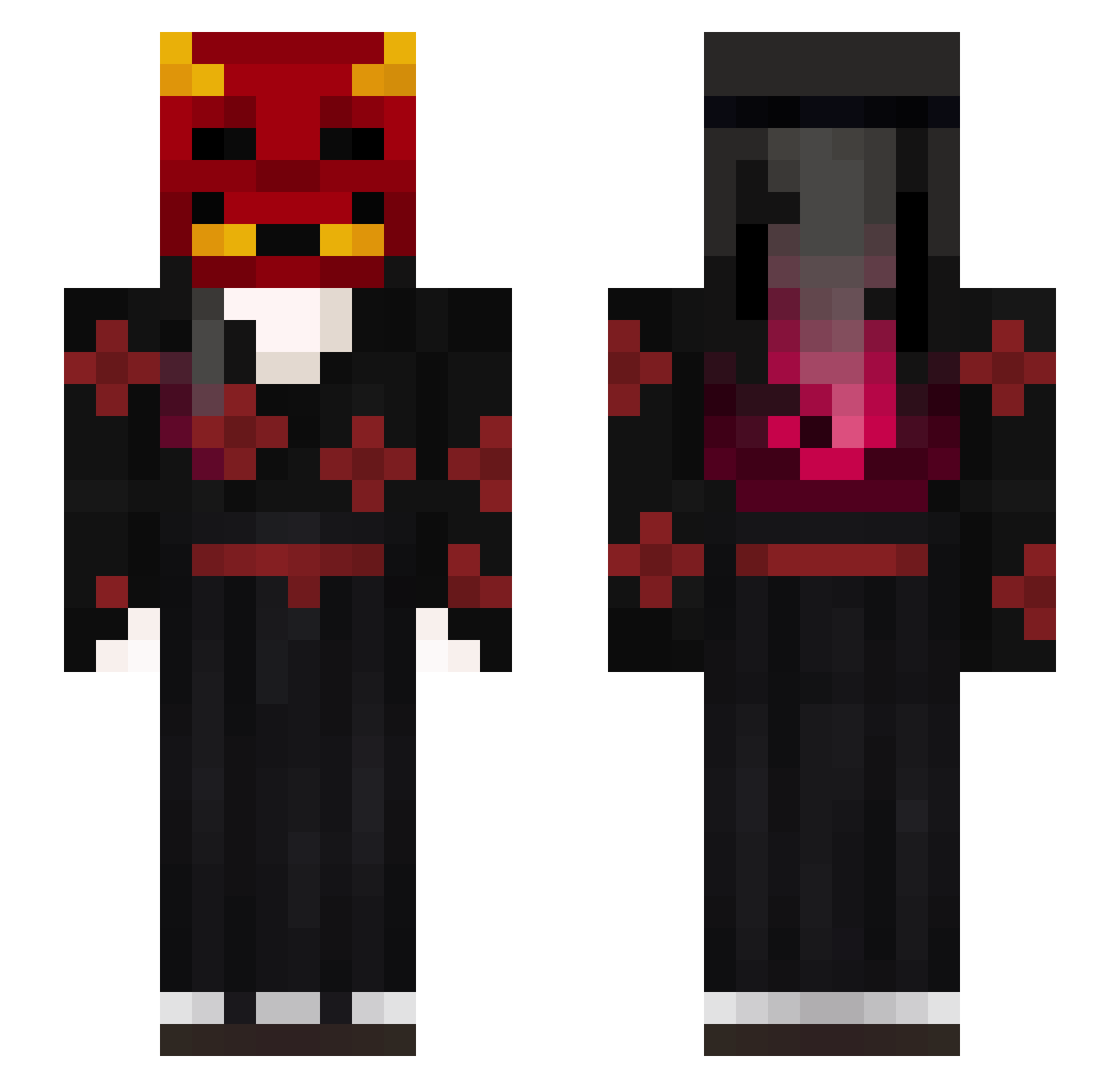 SrCrisGamer Minecraft skin, front and back view