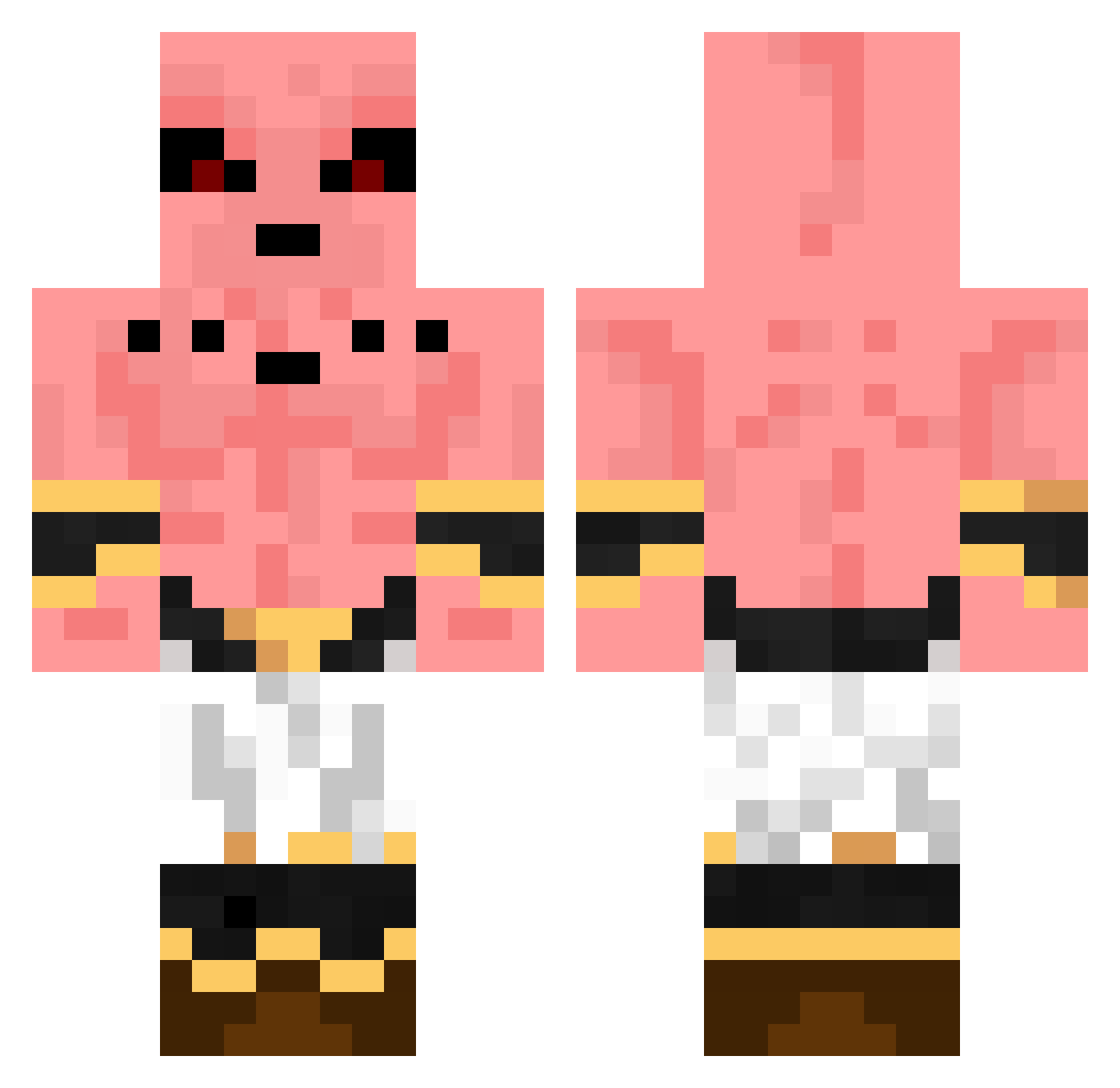 AndyEspumoso Minecraft skin, front and back view