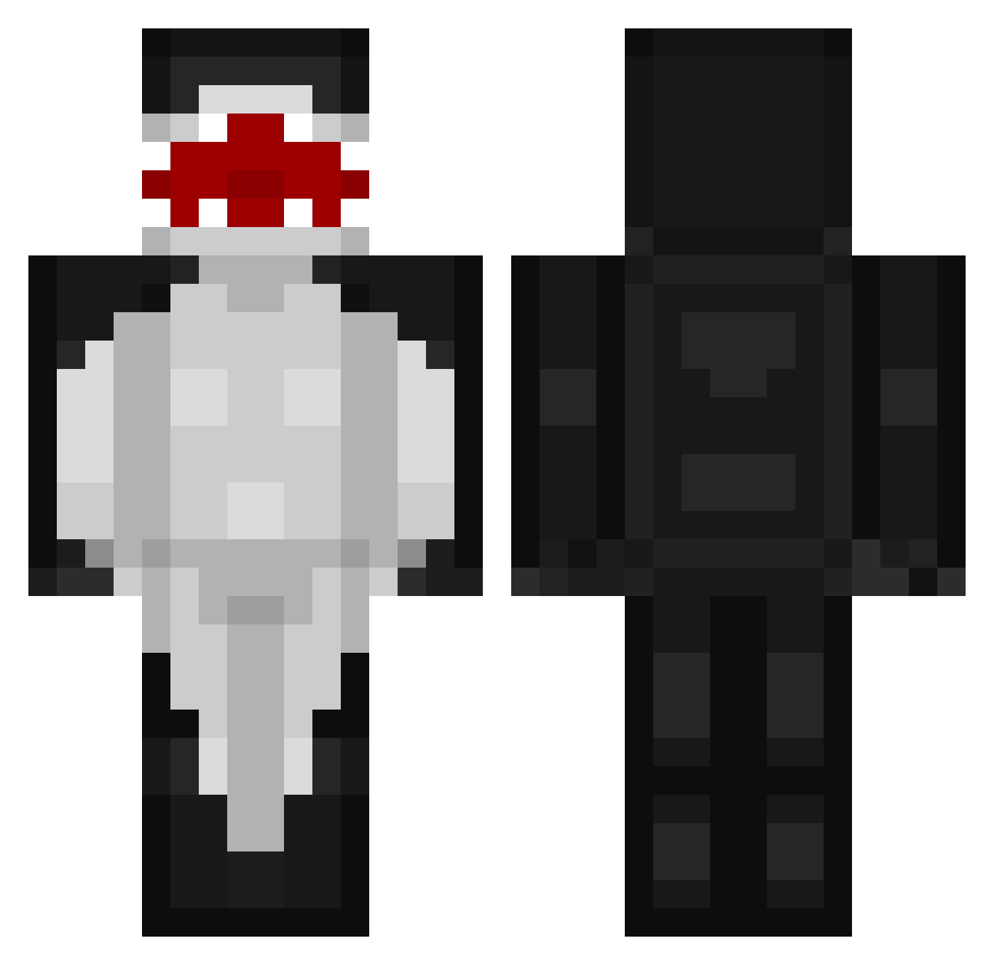 sen0r Minecraft skin, front and back view