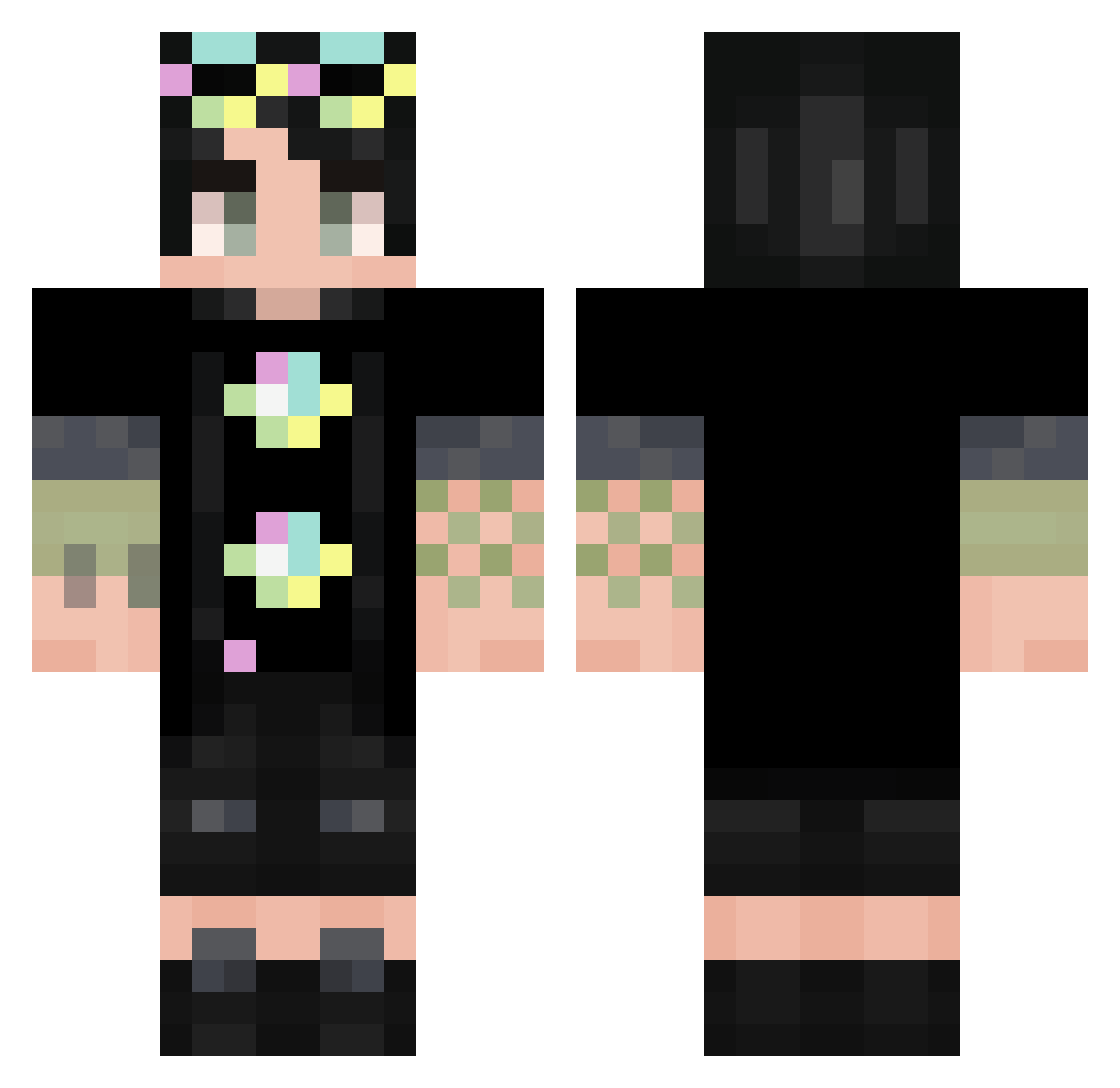 blueofficer Minecraft skin, front and back view