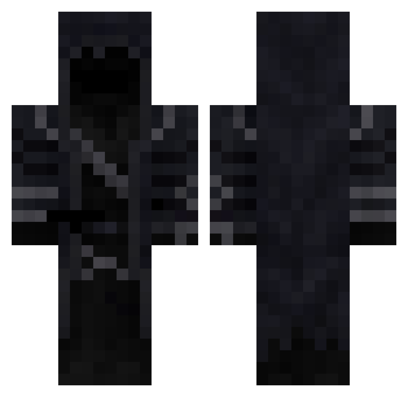 stealthboy14 Minecraft skin, front and back view