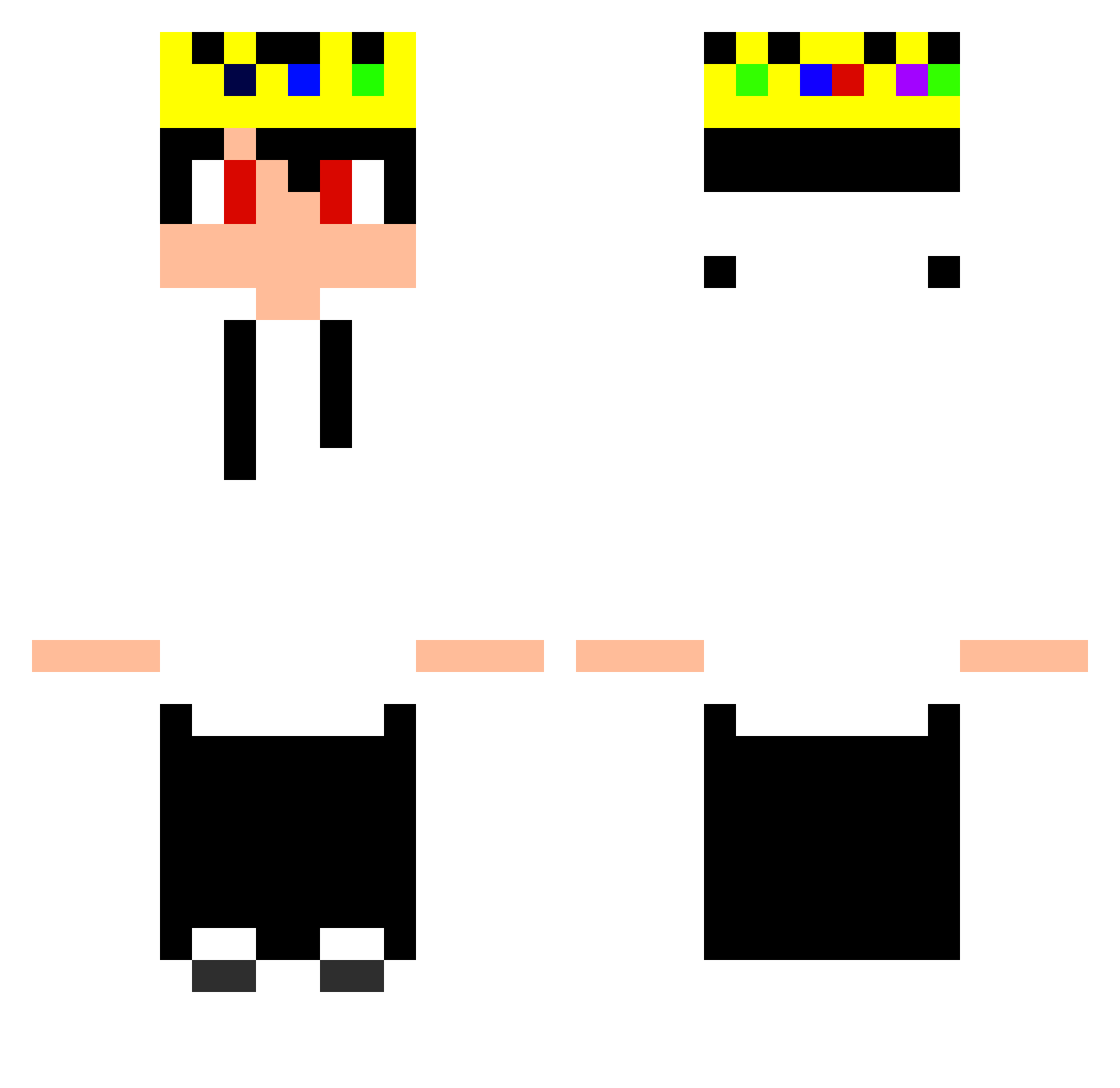 Nayol_791 Minecraft skin, front and back view