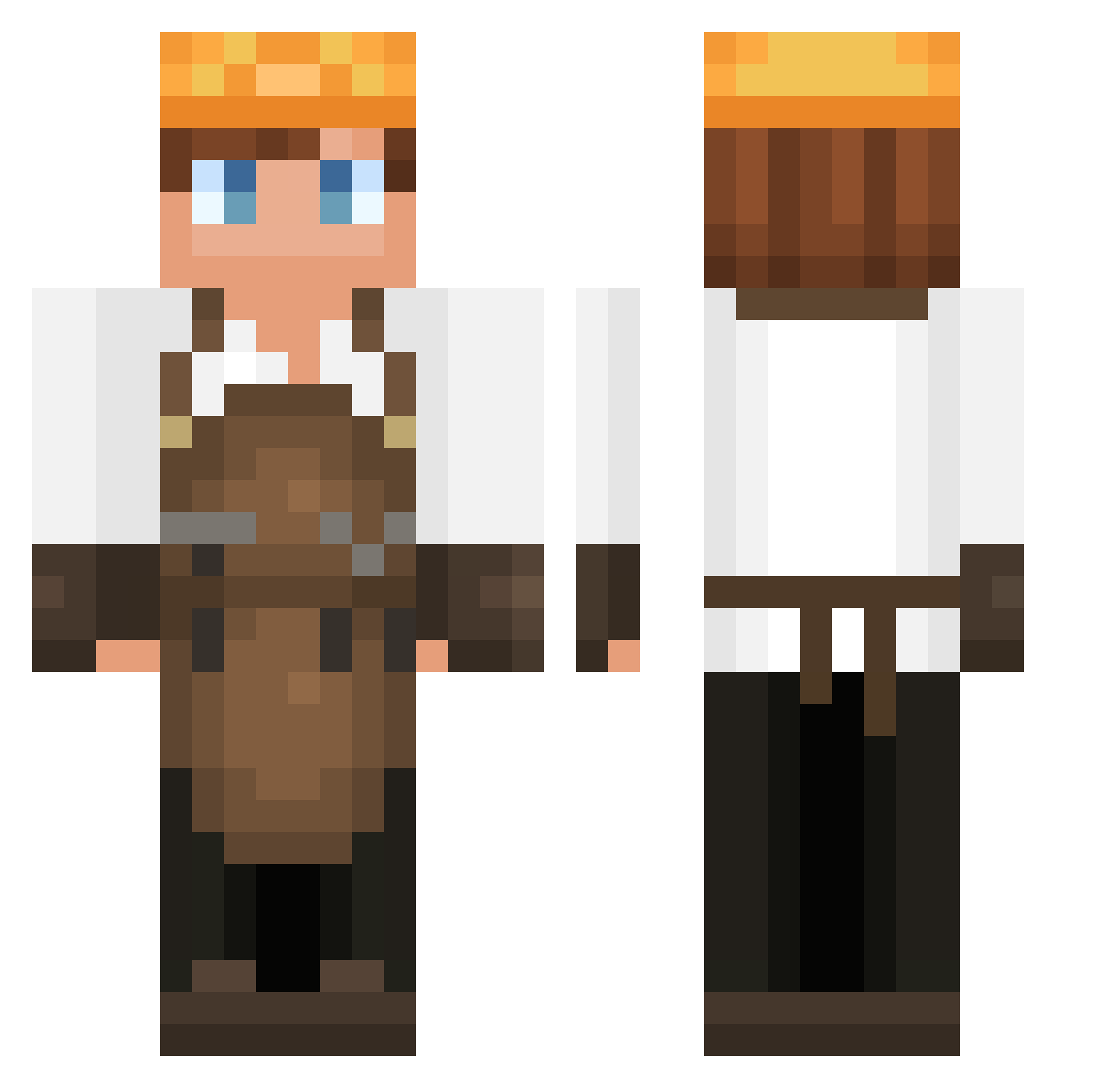 Dragonmanchik Minecraft skin, front and back view