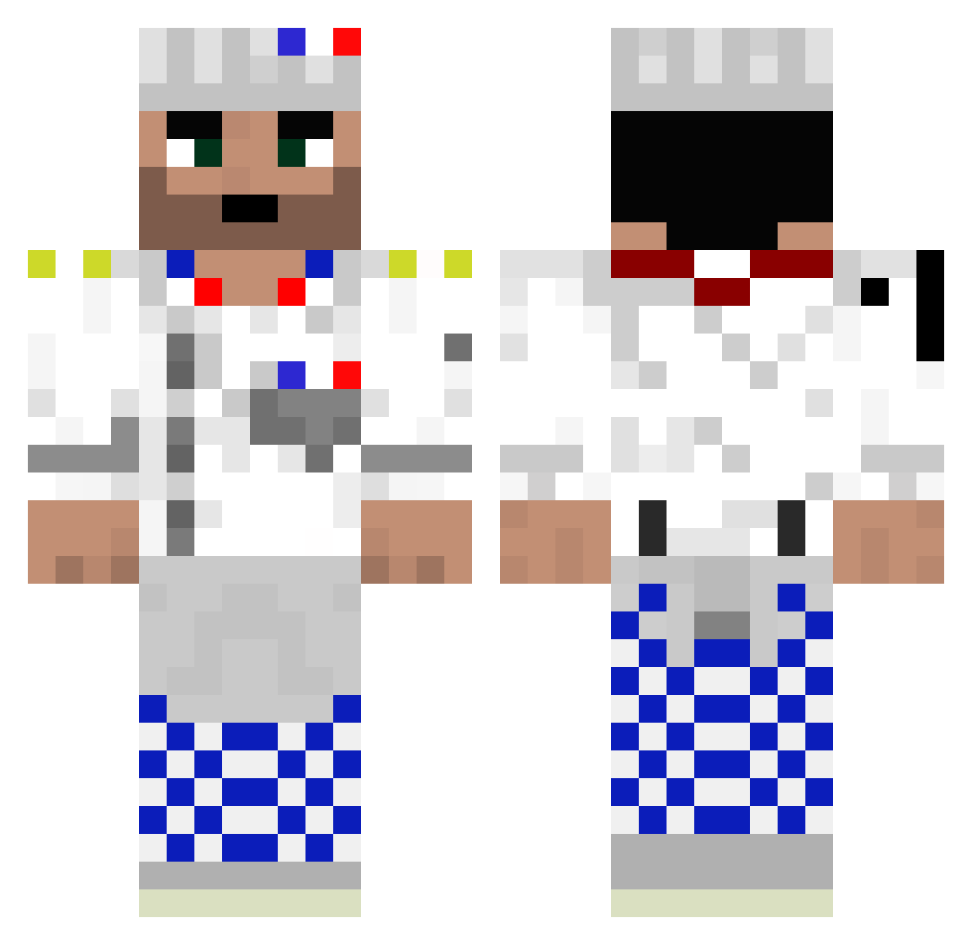 SPYK_YLANN64 Minecraft skin, front and back view