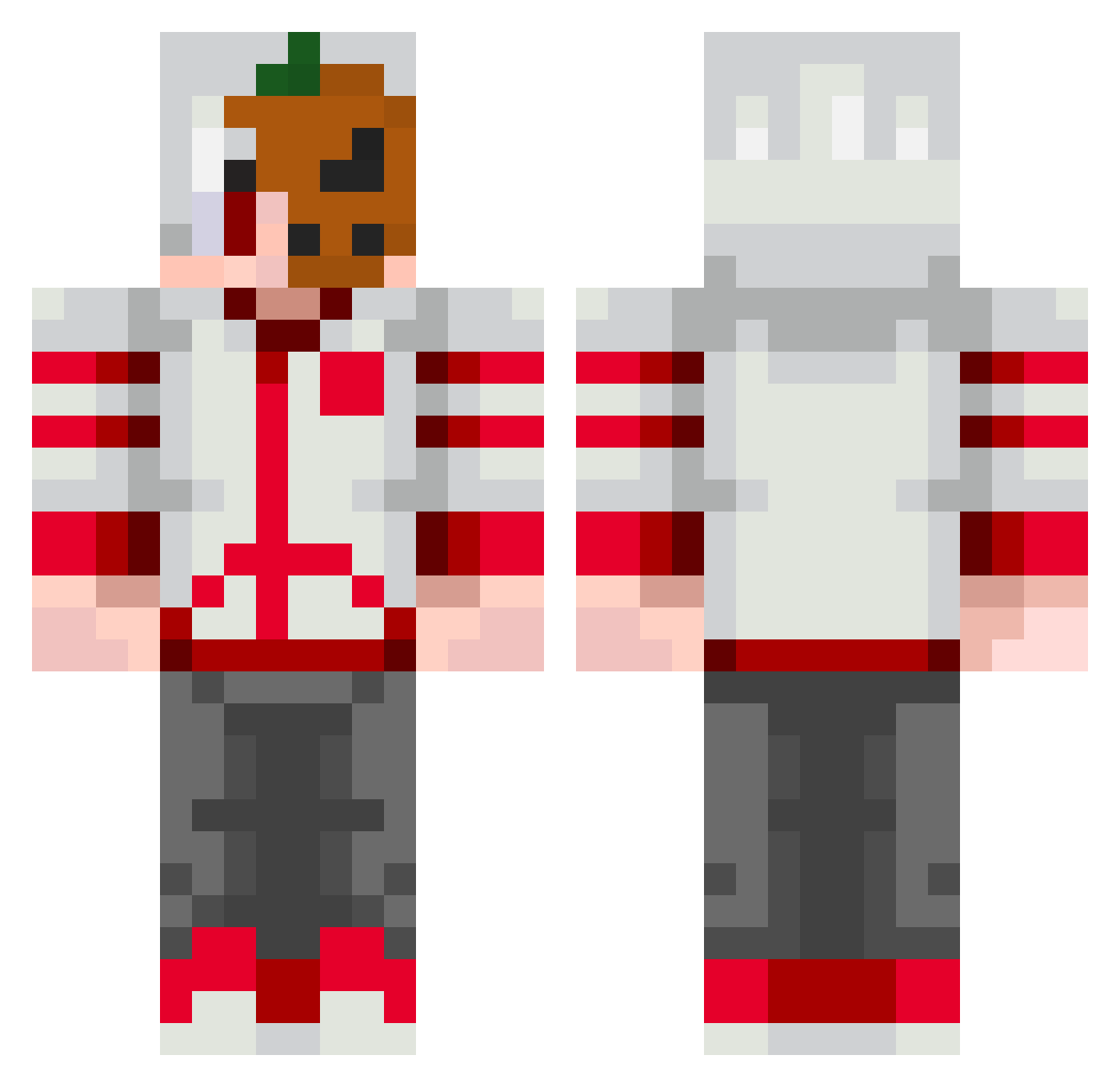 TFCorrupted Minecraft skin, front and back view
