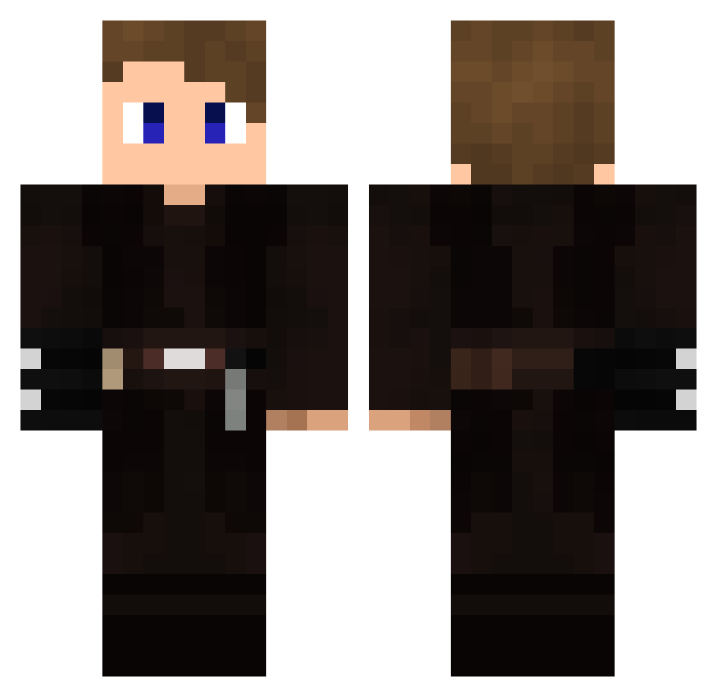 Akondeau69 Minecraft skin, front and back view