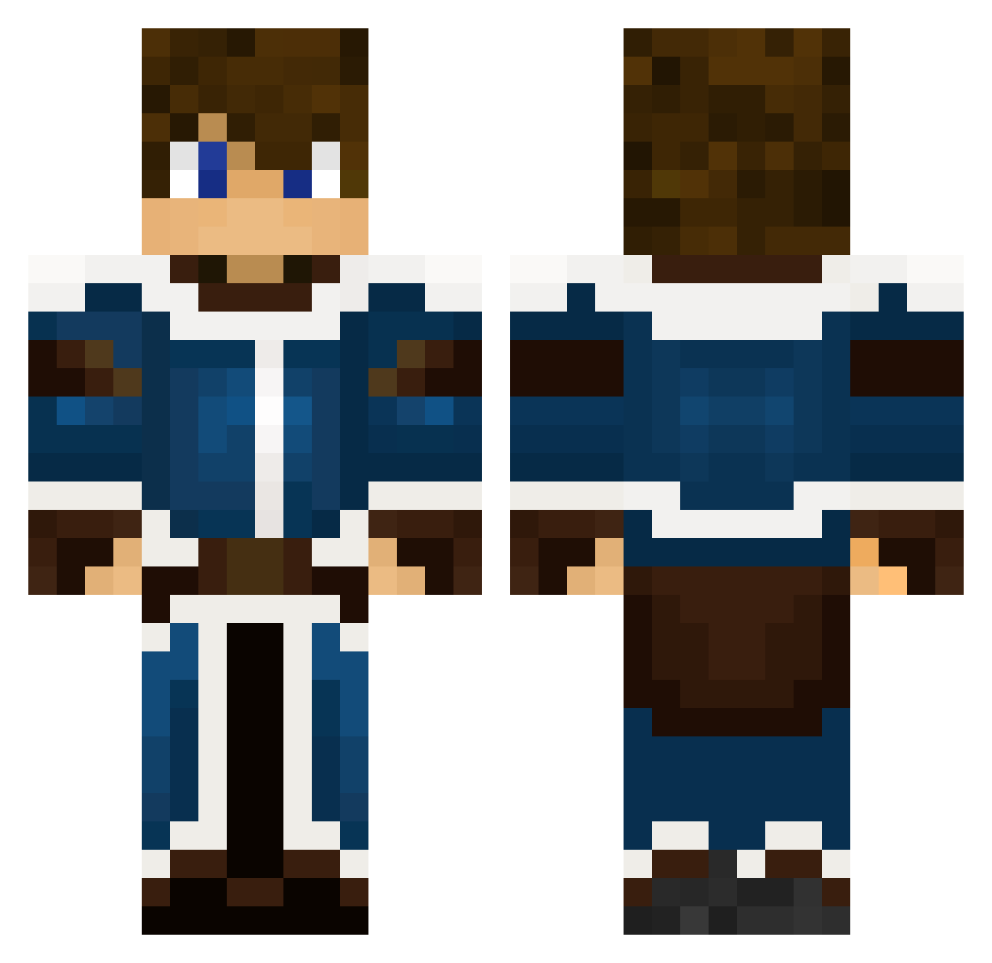 Jnn1s_06 Minecraft skin, front and back view