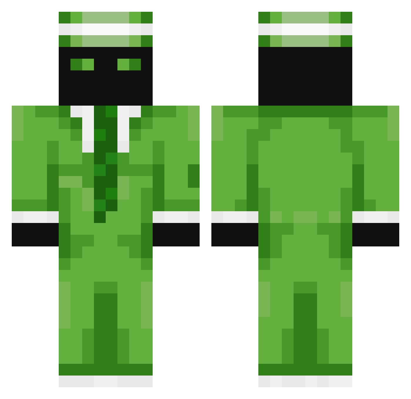 Kanevenik1337 Minecraft skin, front and back view