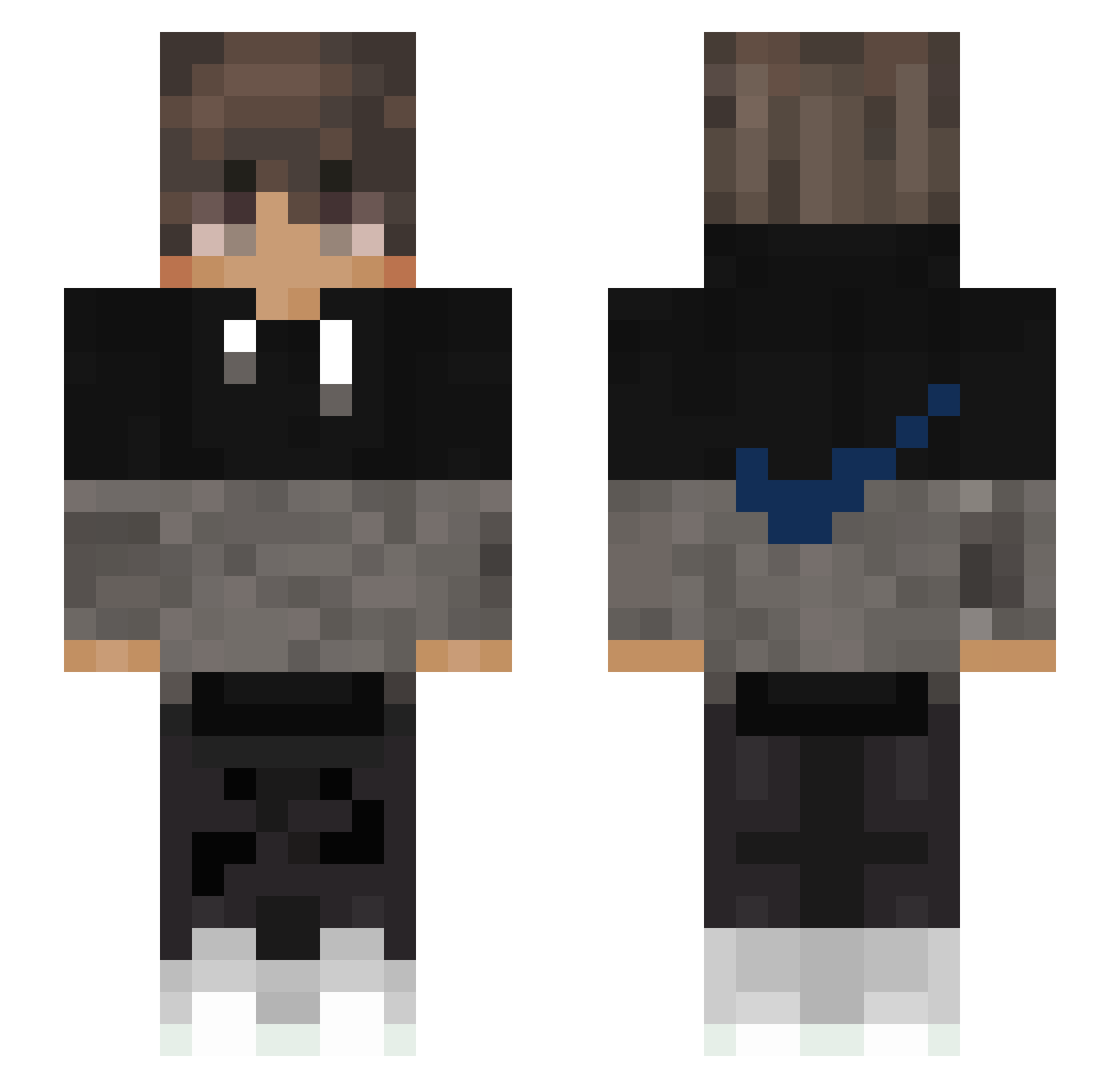 Szmxonn Minecraft skin, front and back view