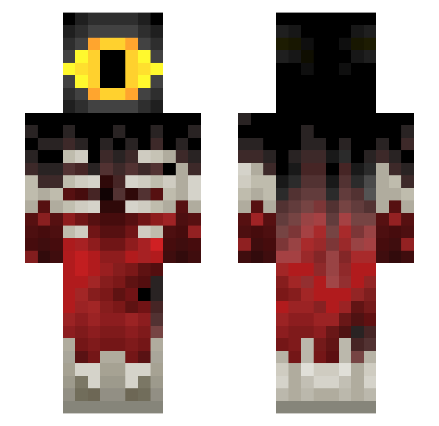dragoneil Minecraft skin, front and back view