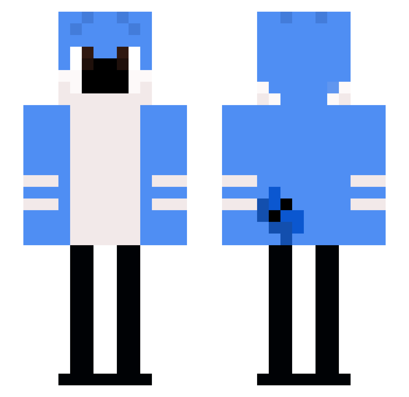 Malthe Minecraft skin, front and back view